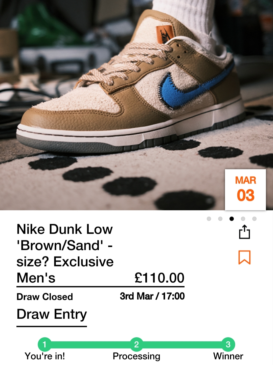Nike x Size? Dunk Low Dark Driftwood Photo Blue 착용 스타일