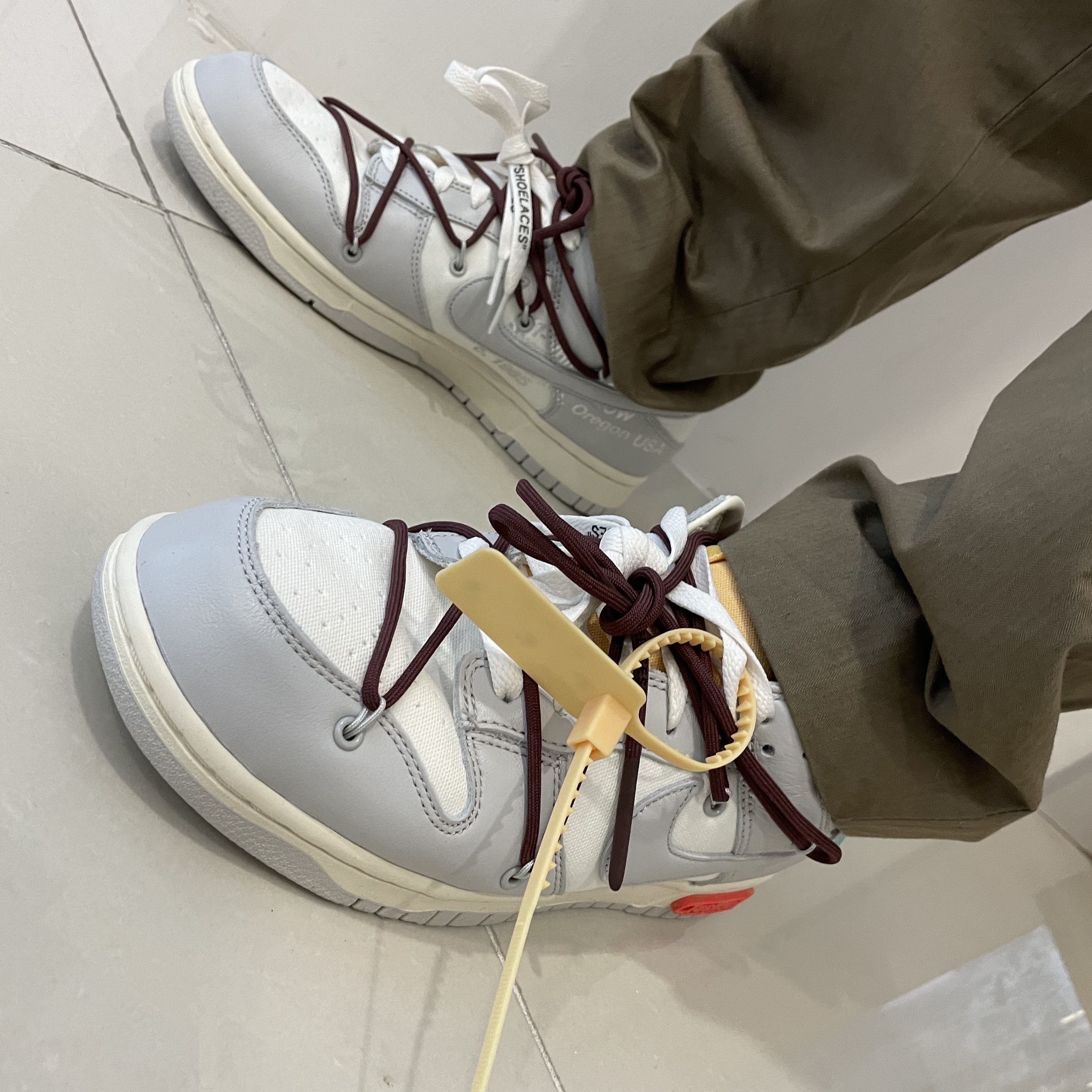 Nike x Off-White Dunk Low The 50 - Lot 46 착용 스타일 - 2