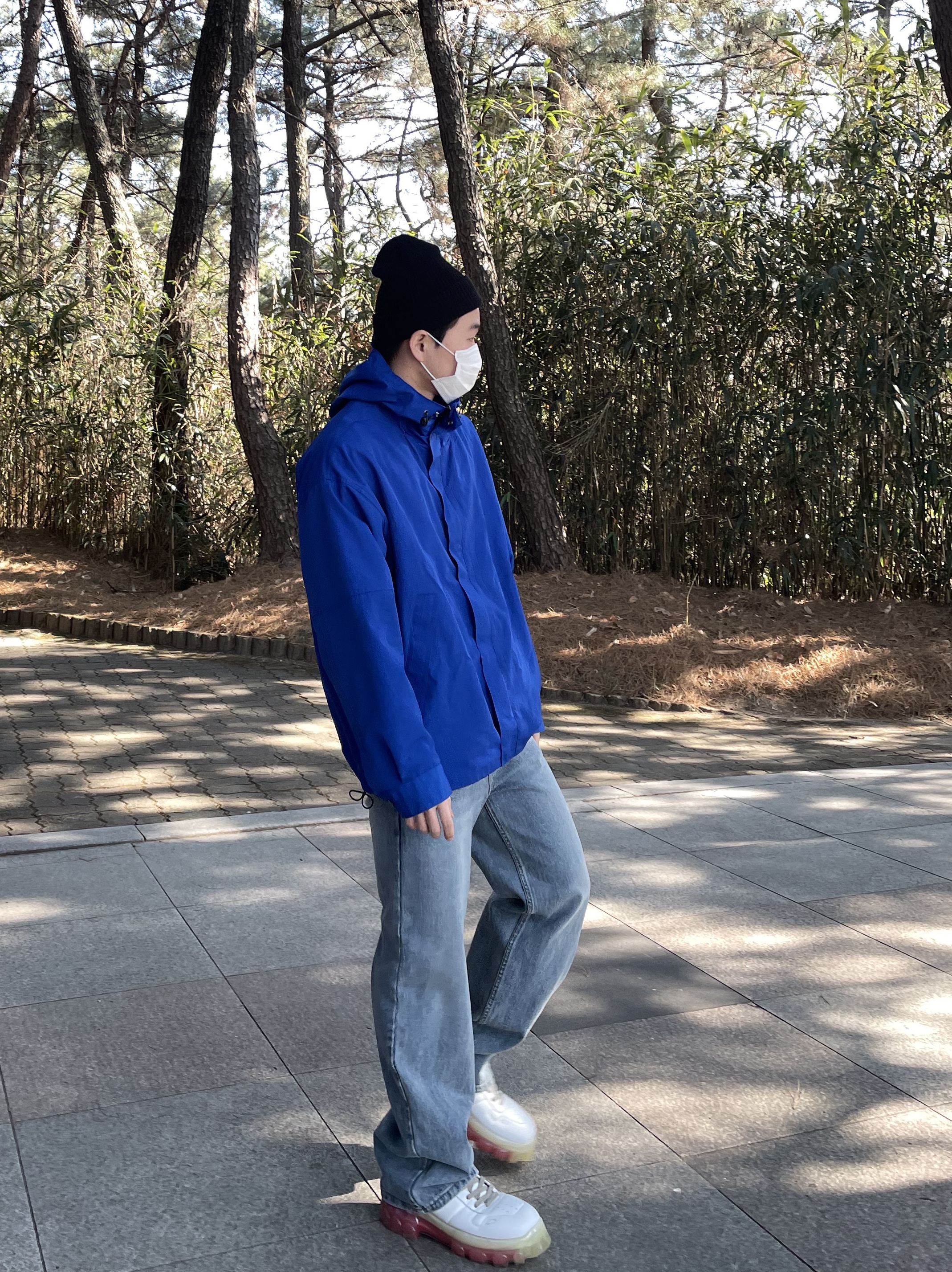 Supreme Loose Gauge Beanie 2 Black - 21FW 착용 스타일 - 3