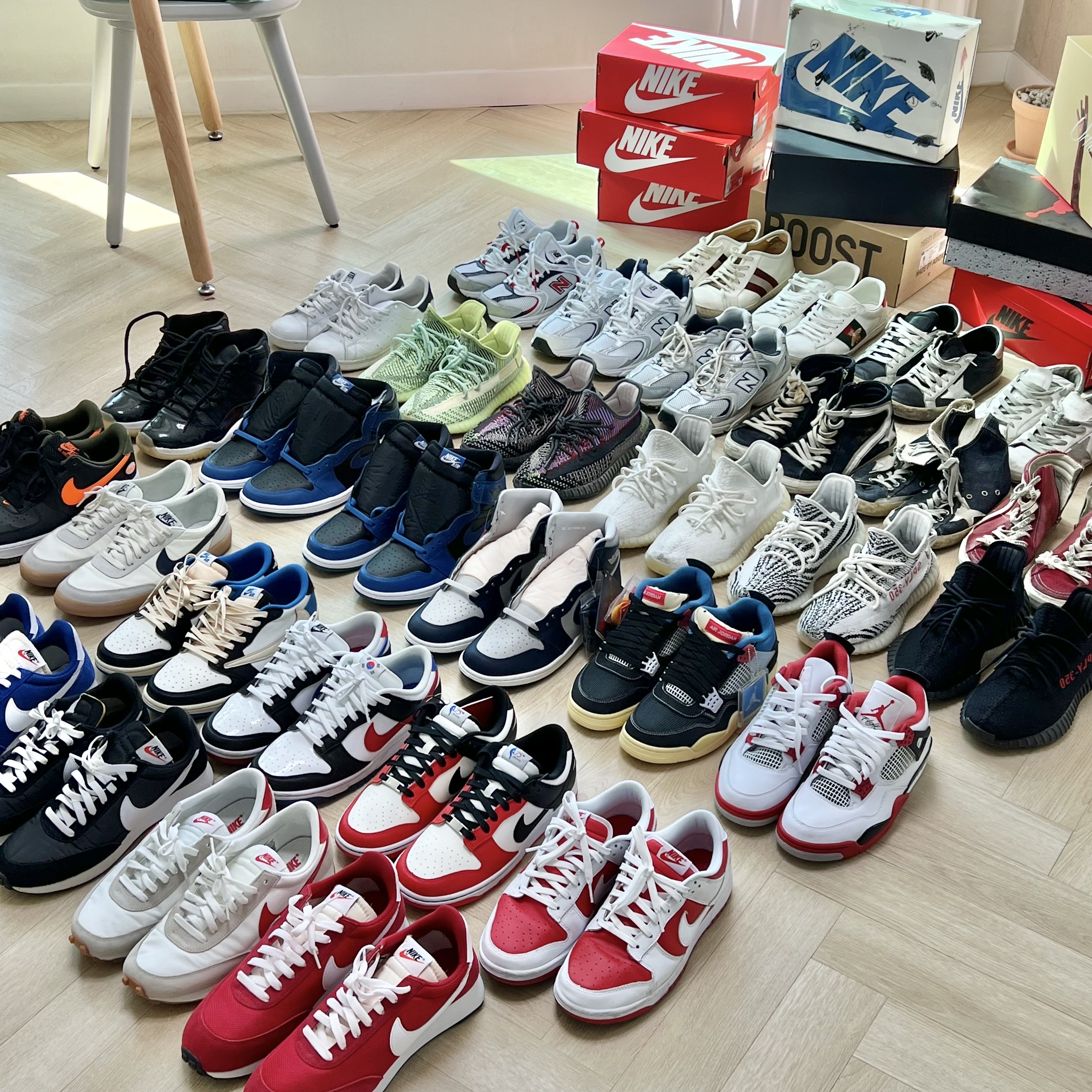 Jordan 4 Retro OG Fire Red 2020, Jordan 4 x Union Retro Off Noir 착용 스타일 - 2