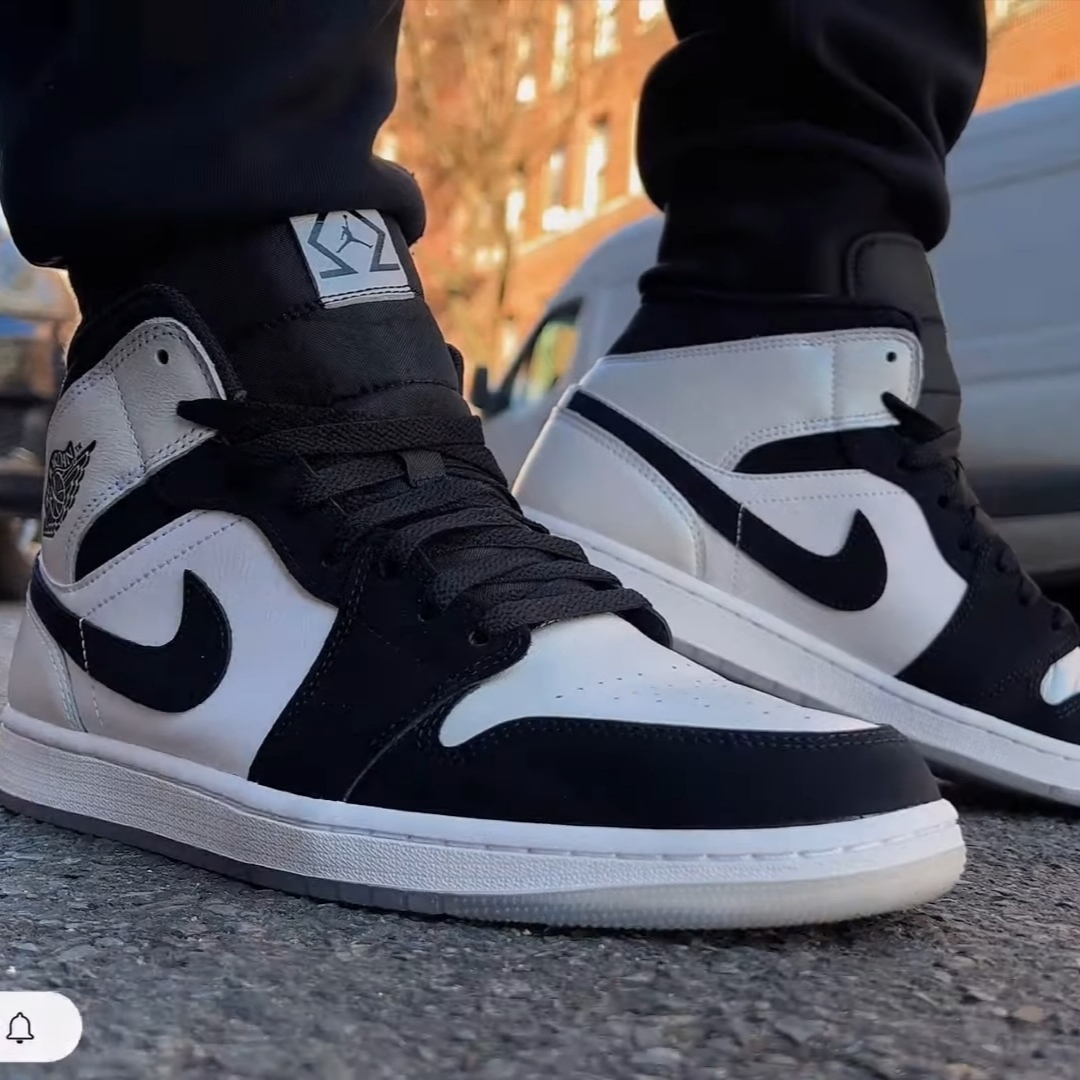 Jordan 1 Mid SE Diamond, (GS) Jordan 1 Mid SE Diamond 착용 스타일 - 3