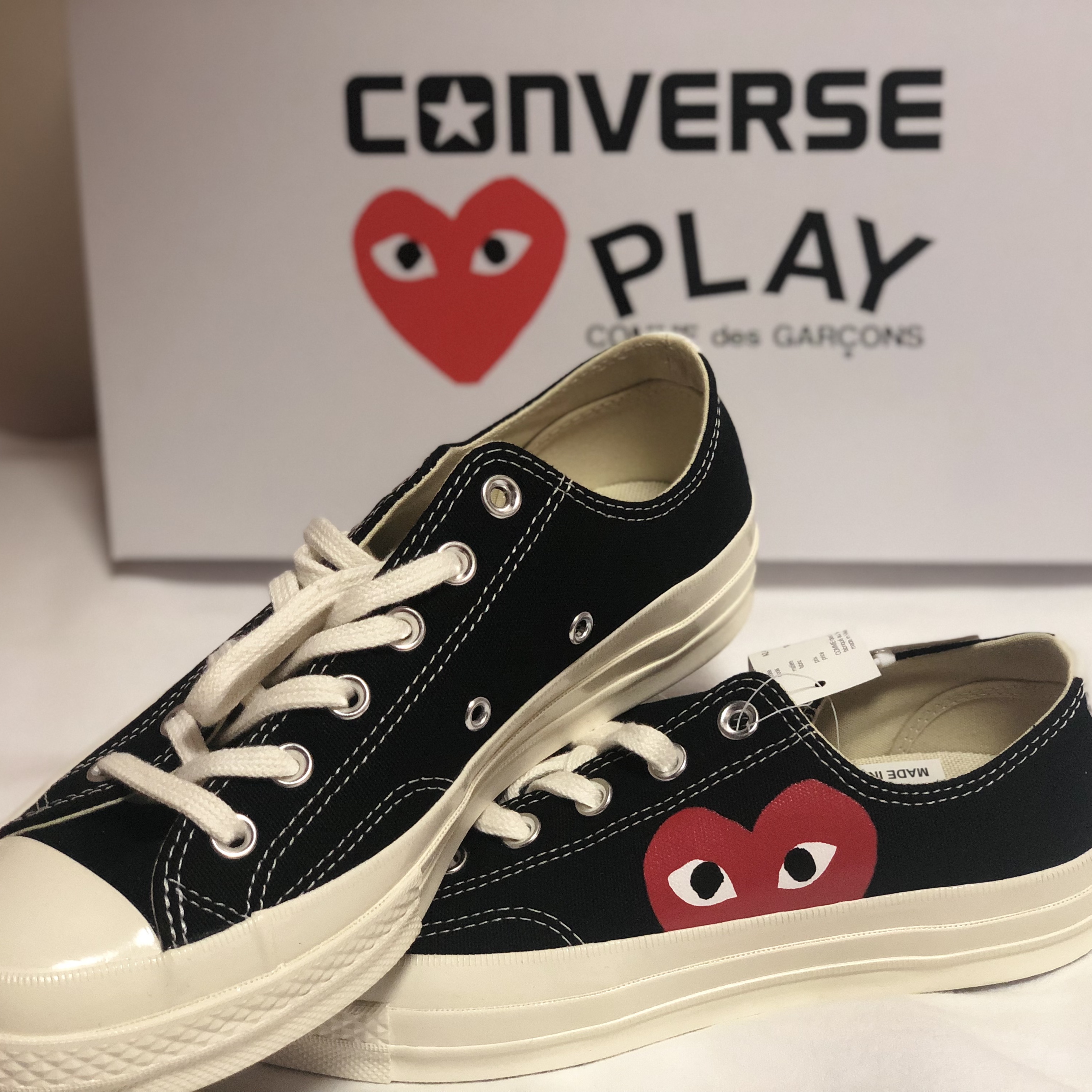 Converse x Play Comme des Garcons Chuck 70 Ox Black 착용 스타일