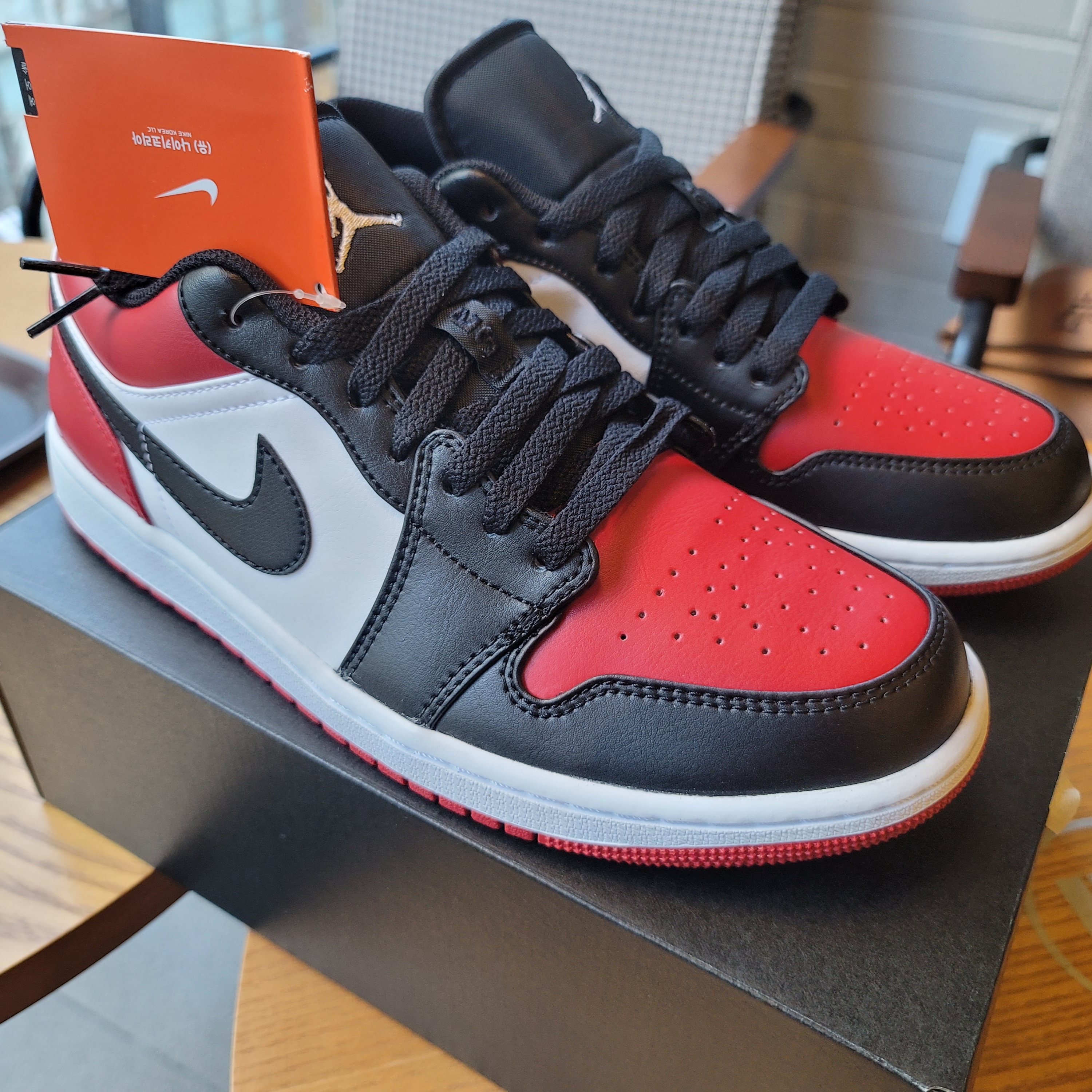 Jordan 1 Low Bred Toe 착용 스타일