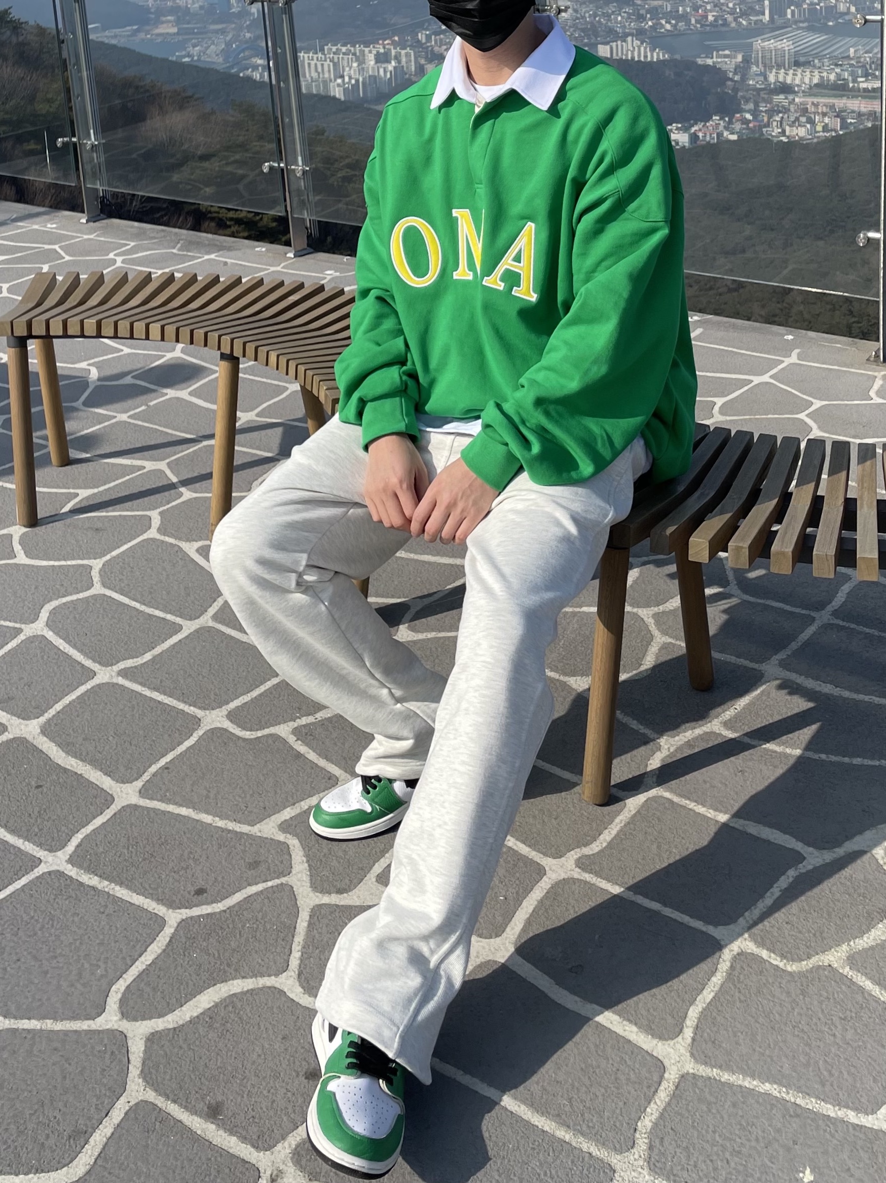(W) Jordan 1 Retro High OG Lucky Green 착용 스타일 - 2