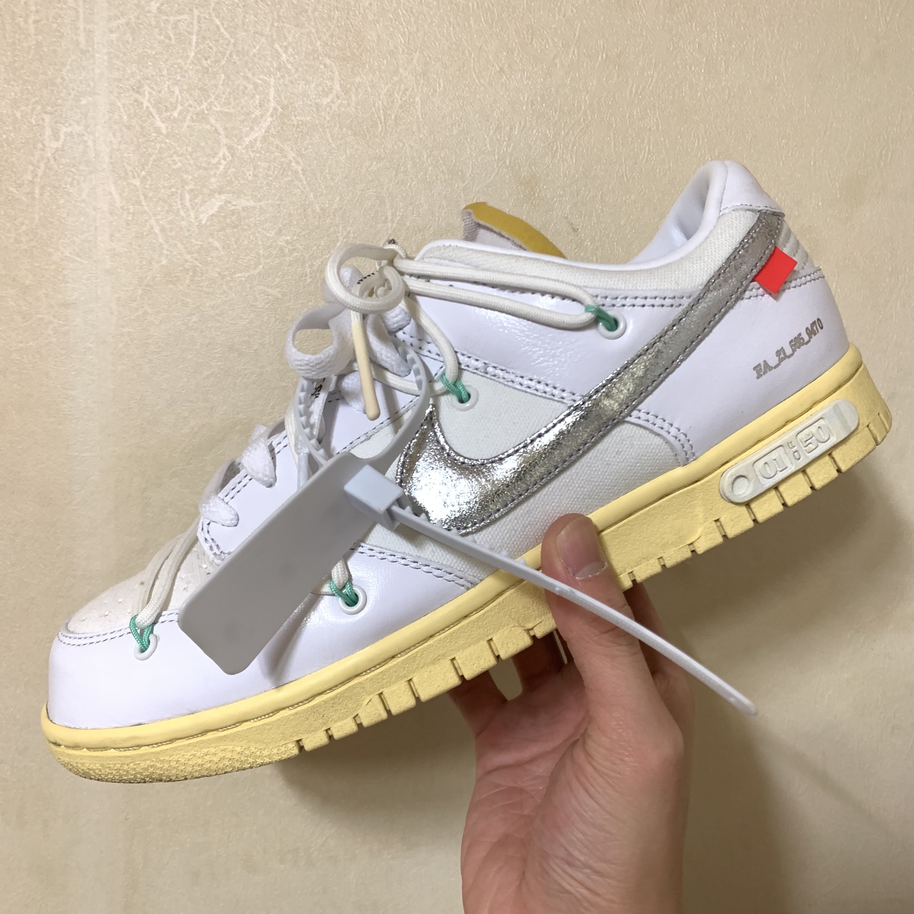 Nike x Off-White Dunk Low The 50 - Lot 1 착용 스타일 - 2