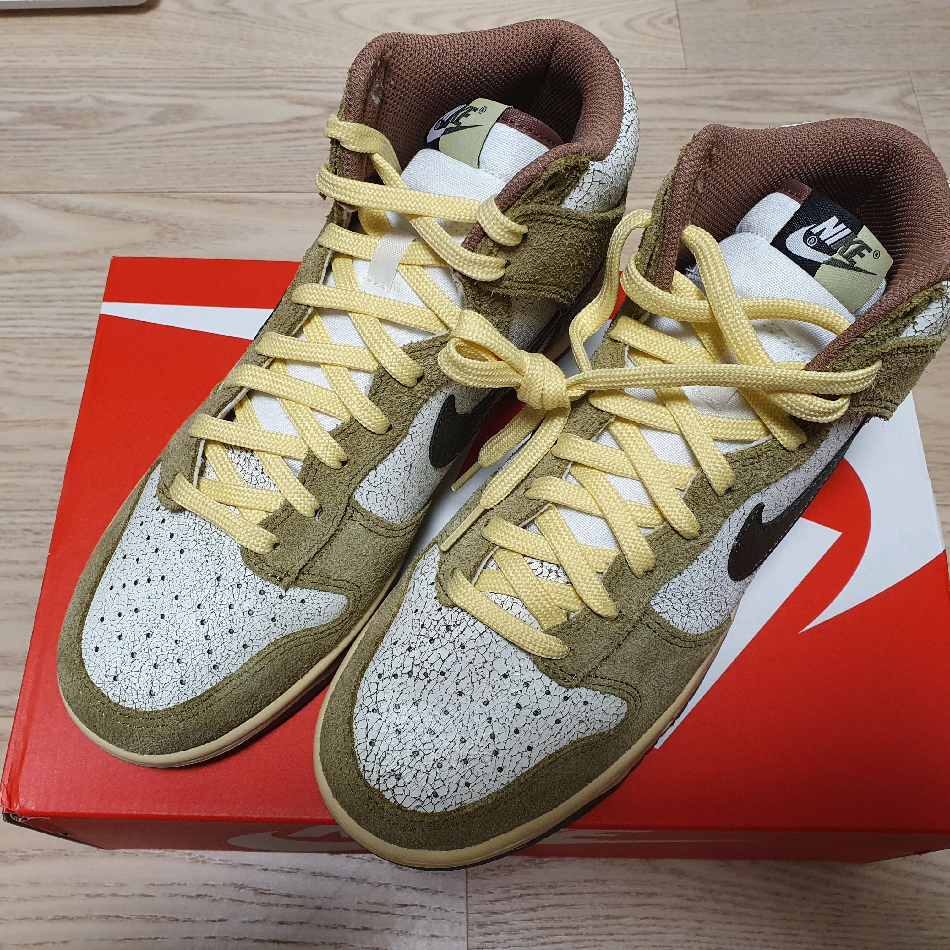 Nike Dunk High Re-Raw Coriander 착용 스타일 - 1