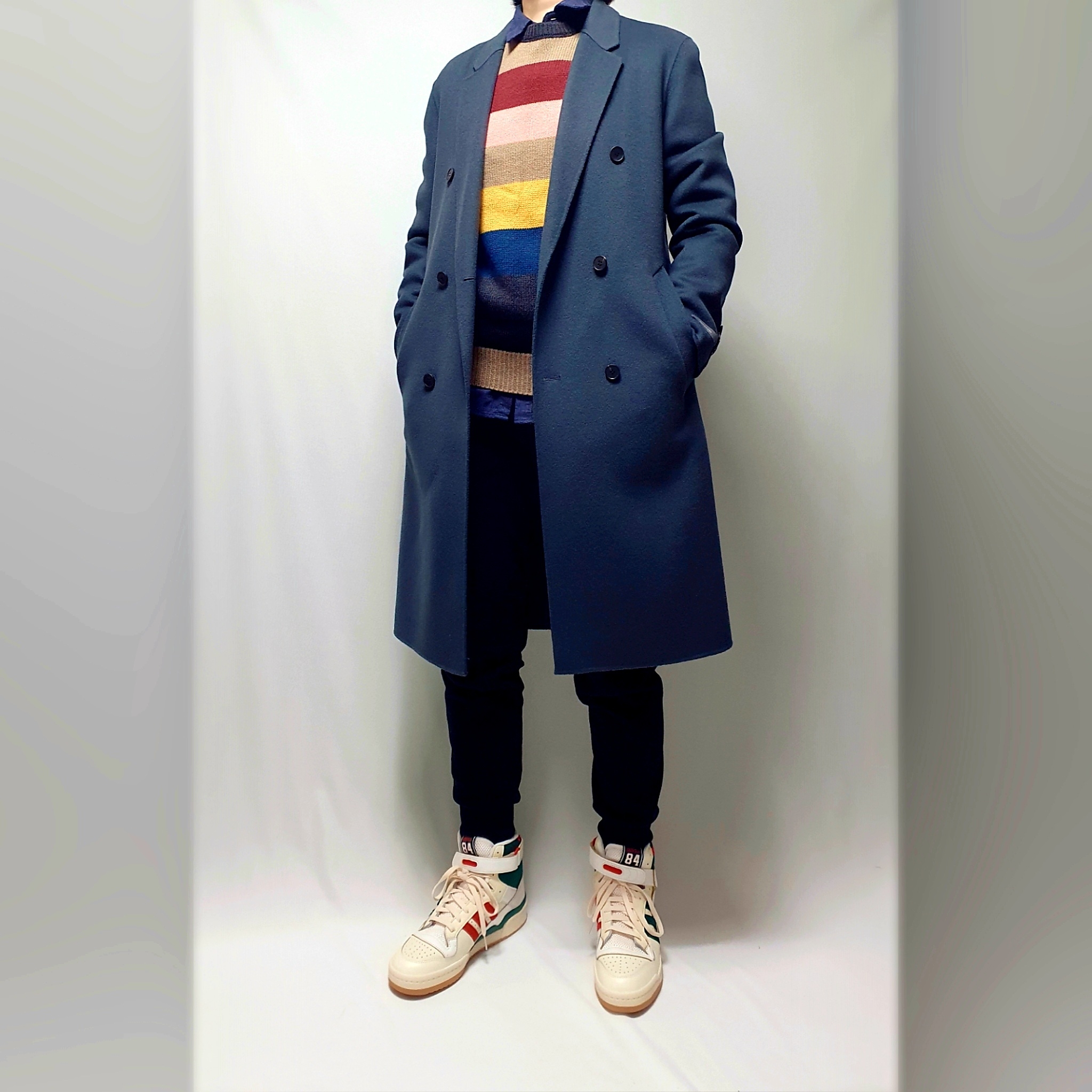 Adidas Forum 84 High Collegiate Green Red 착용 스타일