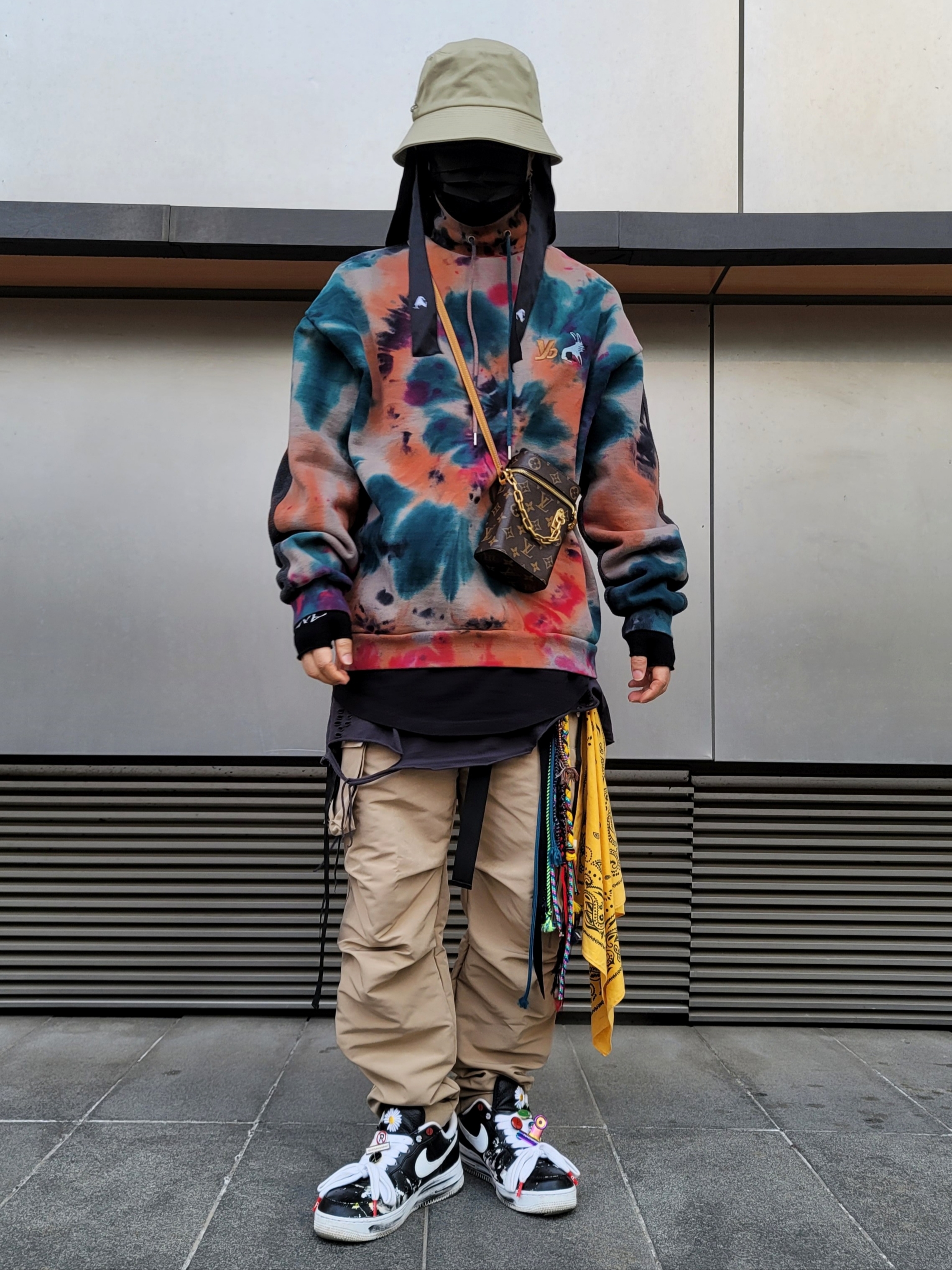 Nike x Peaceminusone Air Force 1 Low Para-Noise 착용 스타일 - 5