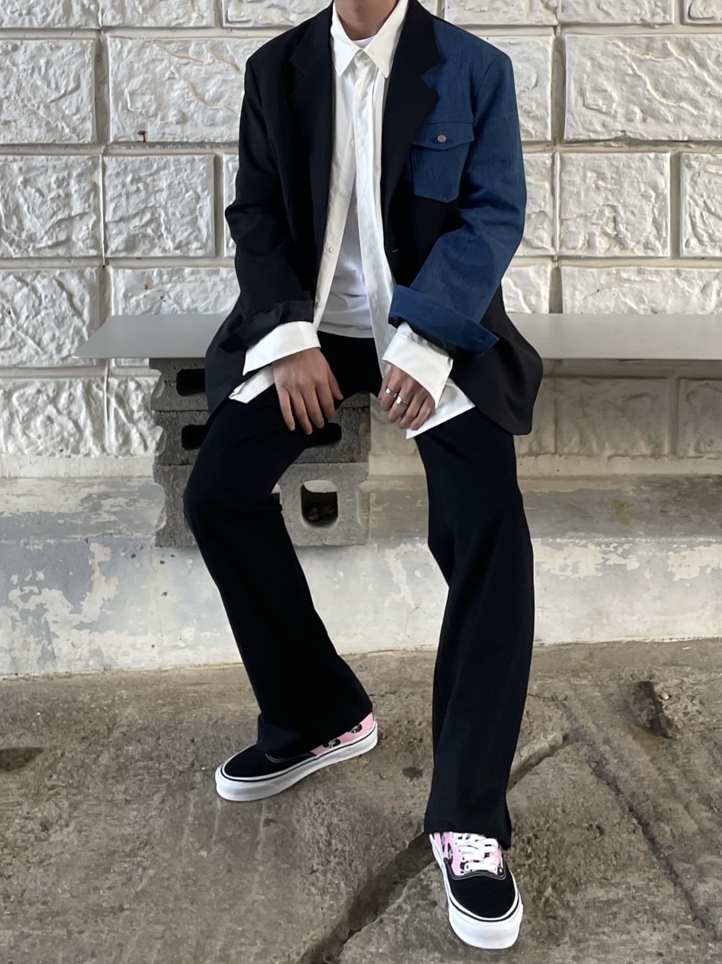 Vans Vault x Wacko Maria OG Authentic LX Pink 착용 스타일 - 5