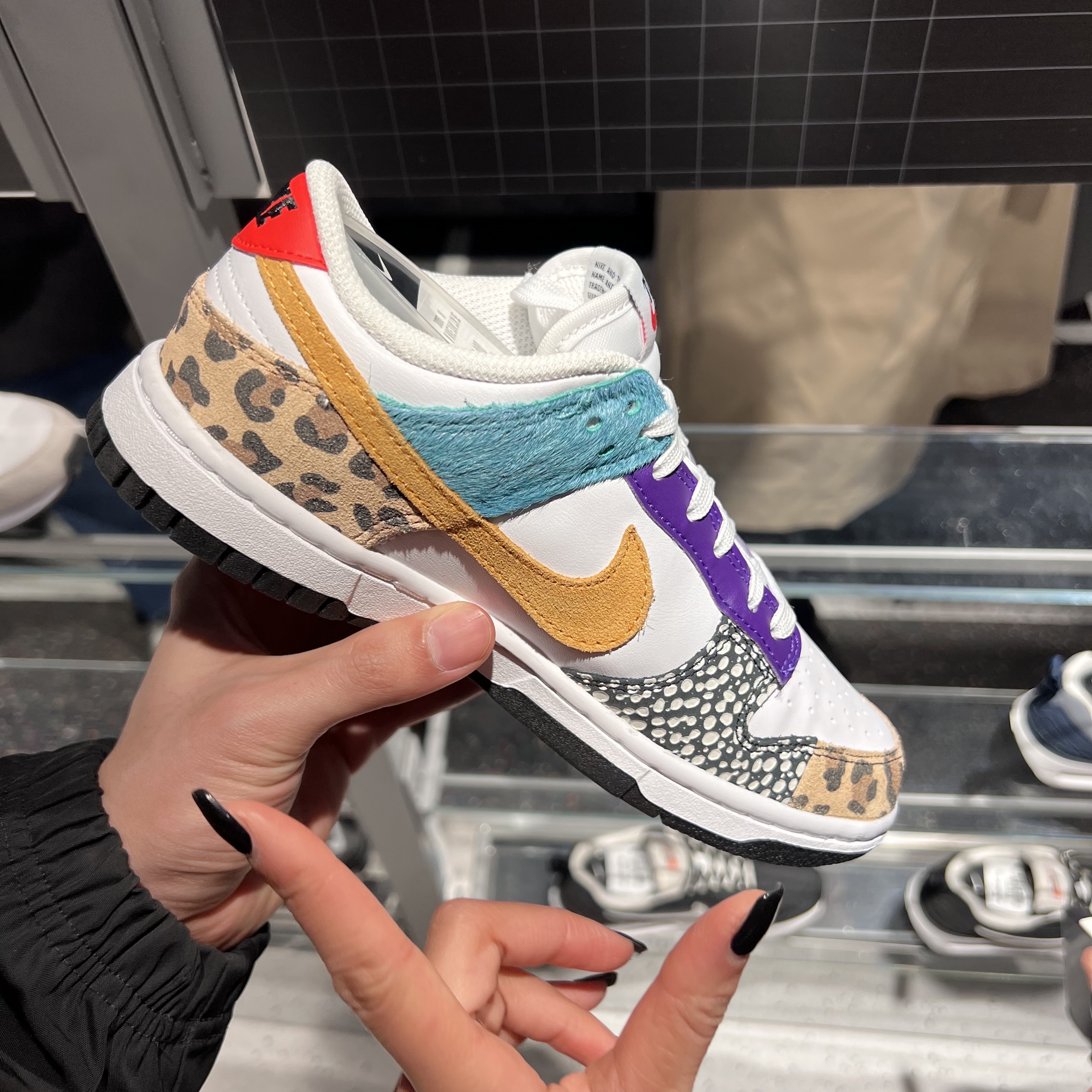 (W) Nike Dunk Low SE Patchwork 착용 스타일 - 1