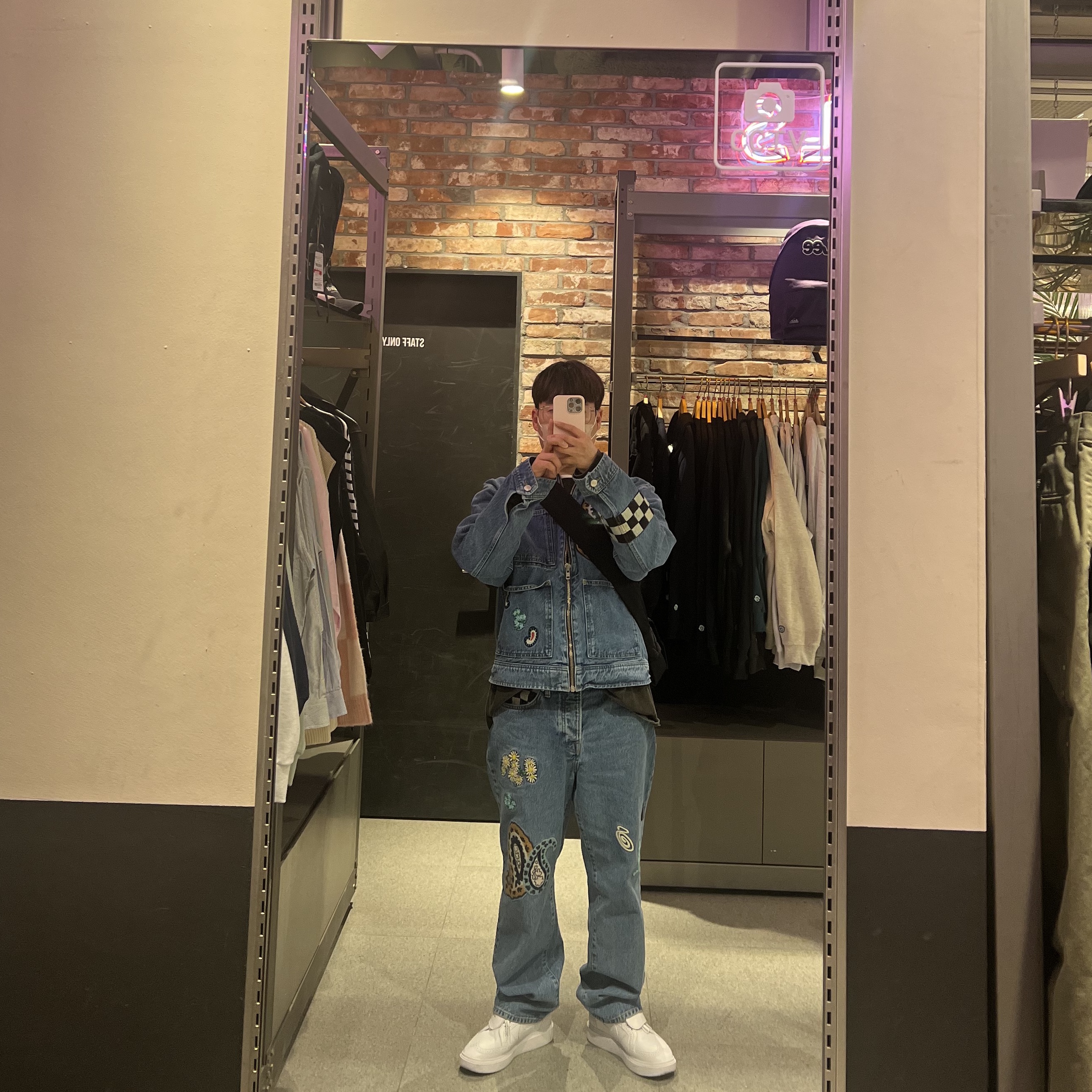 Stussy x Noma t.d. Denim Zip Work Jacket Stone Wash, Stussy x Noma t.d. Big OL' Jean Stone Wash 착용 스타일