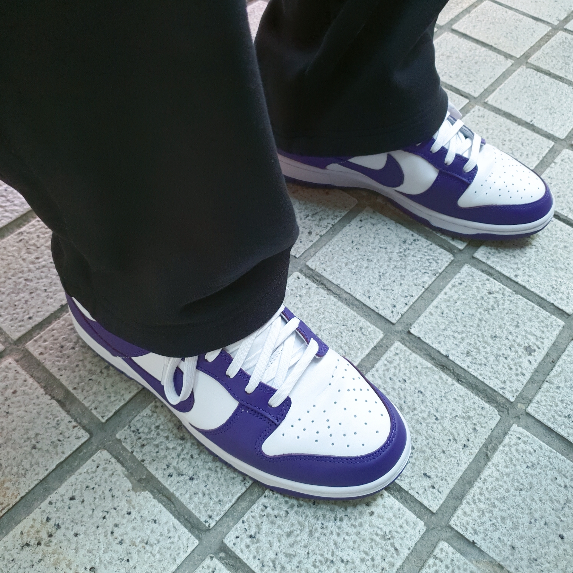 Nike Dunk Low Retro Championship Court Purple 착용 스타일