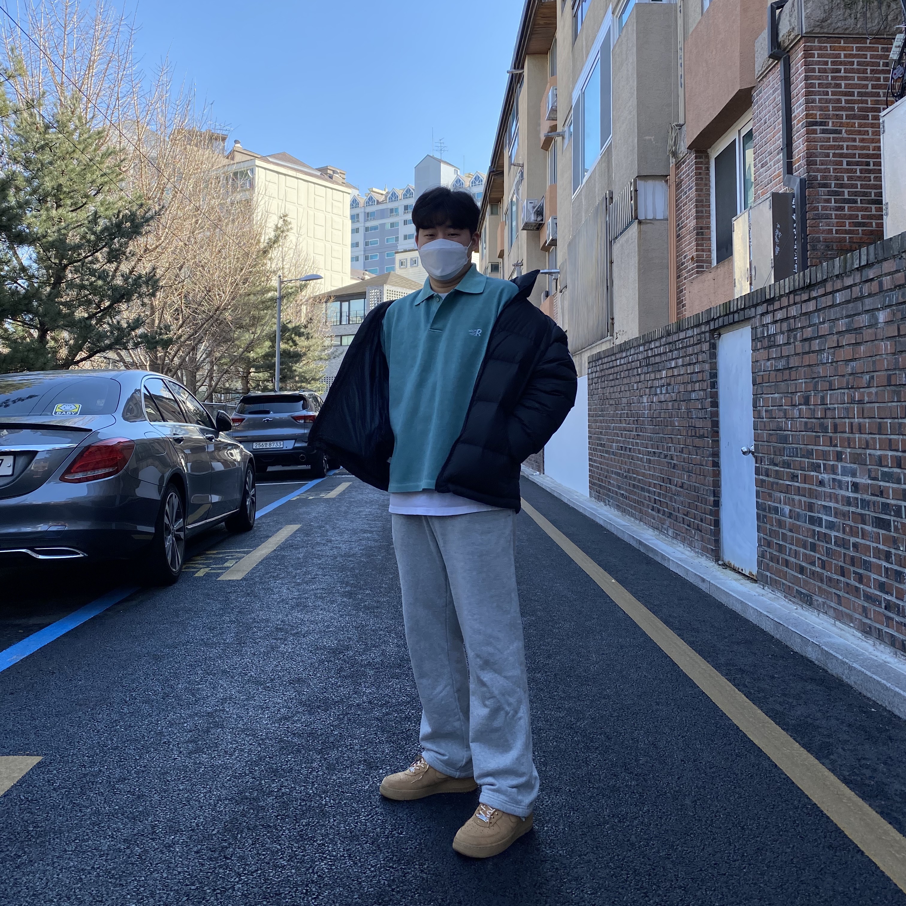 Nike x Supreme Air Force 1 Low Flax 착용 스타일