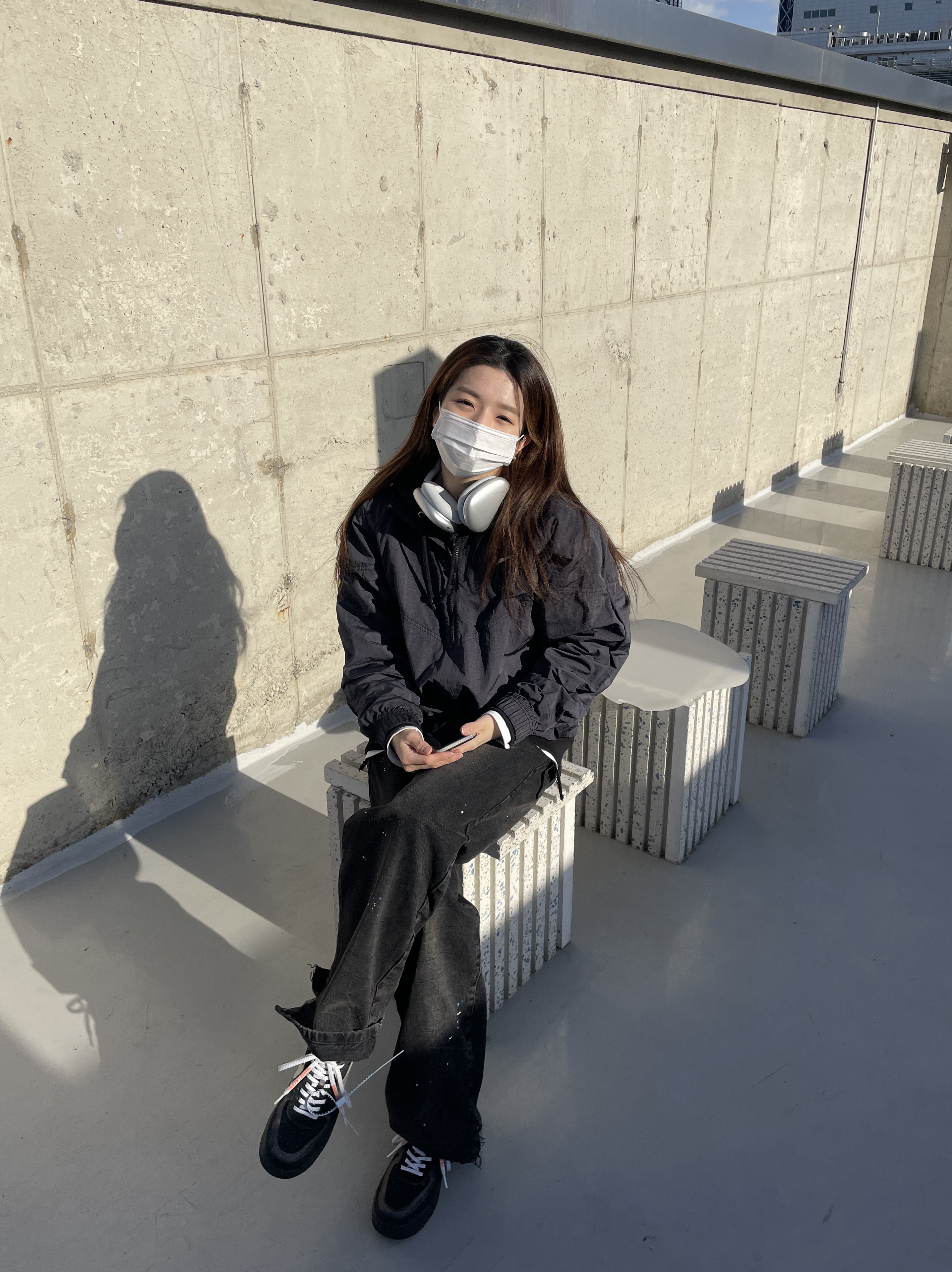 Nike x Stussy Windrunner Jacket Off Noir, Nike x Off-White Air Force 1 Low Black White 착용 스타일