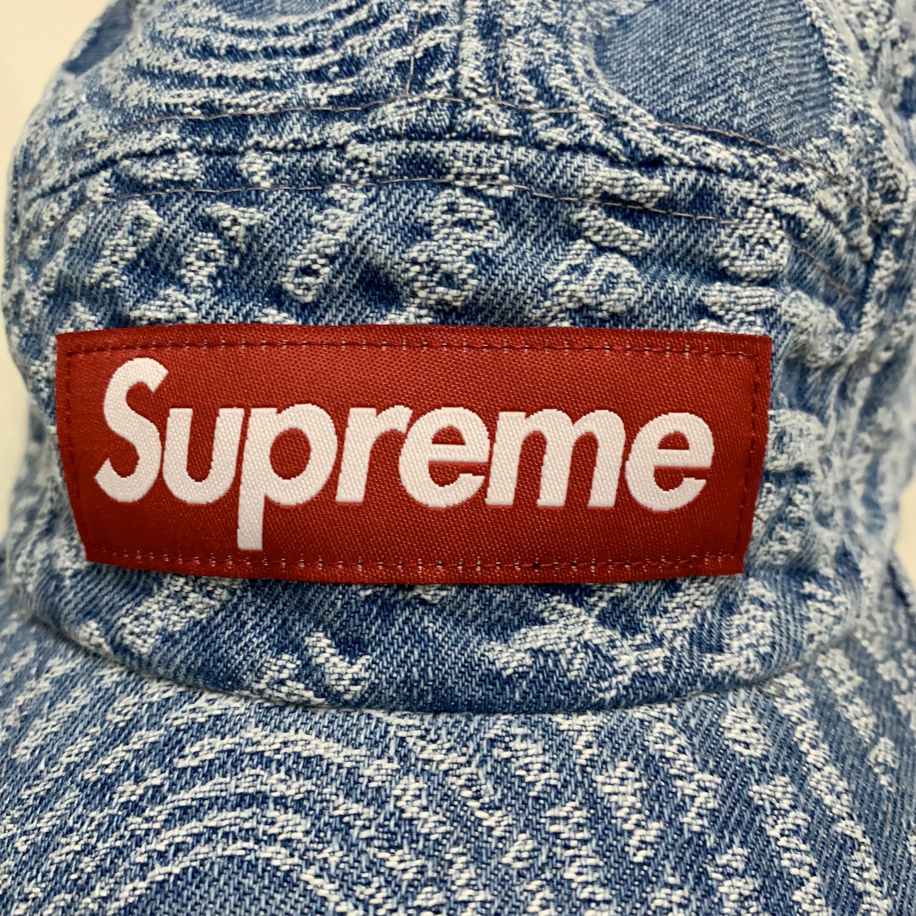Supreme Circles Jacquard Denim Camp Cap Blue - 21FW 착용 스타일 - 2