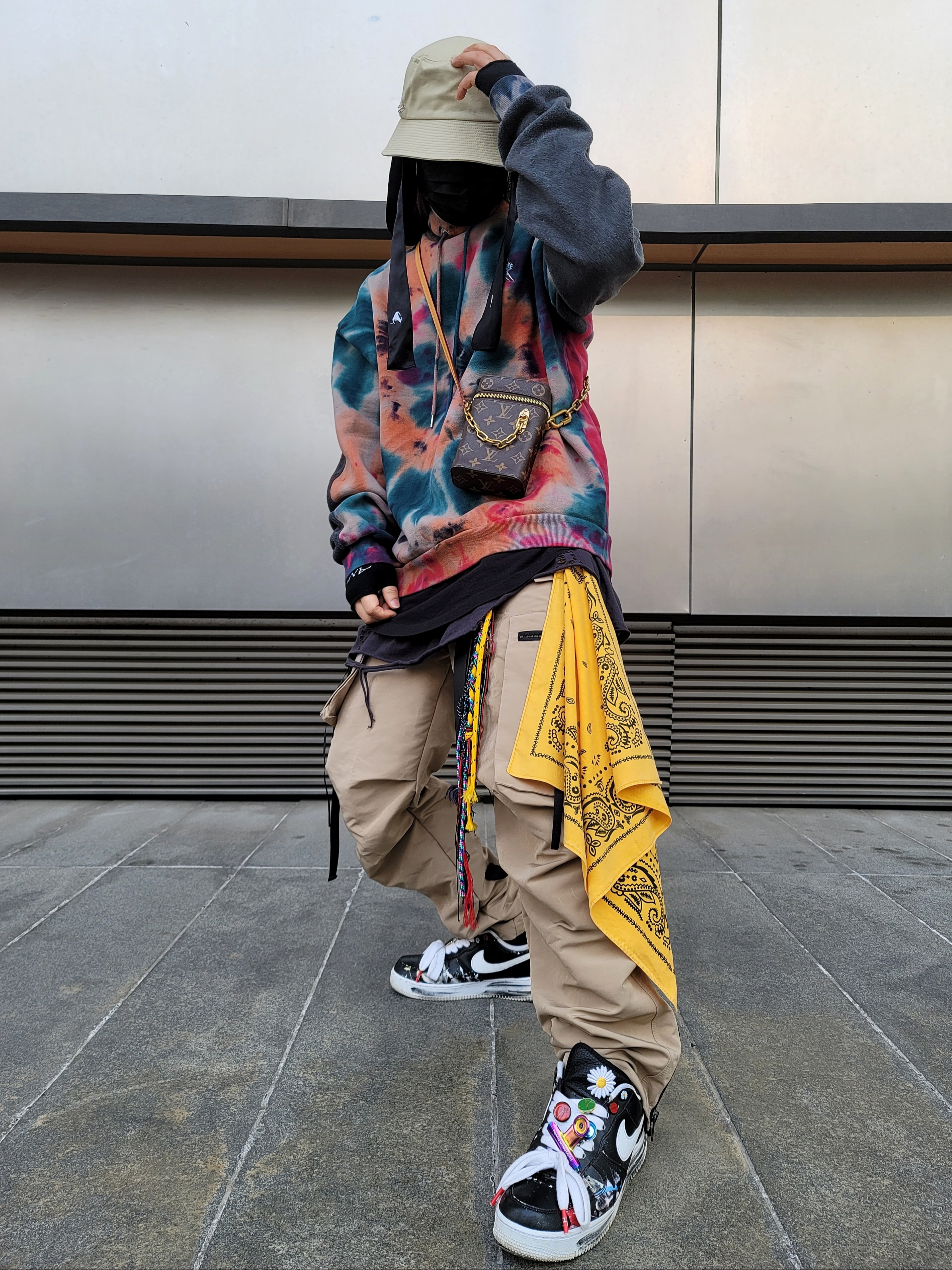 Nike x Peaceminusone Air Force 1 Low Para-Noise 착용 스타일 - 2