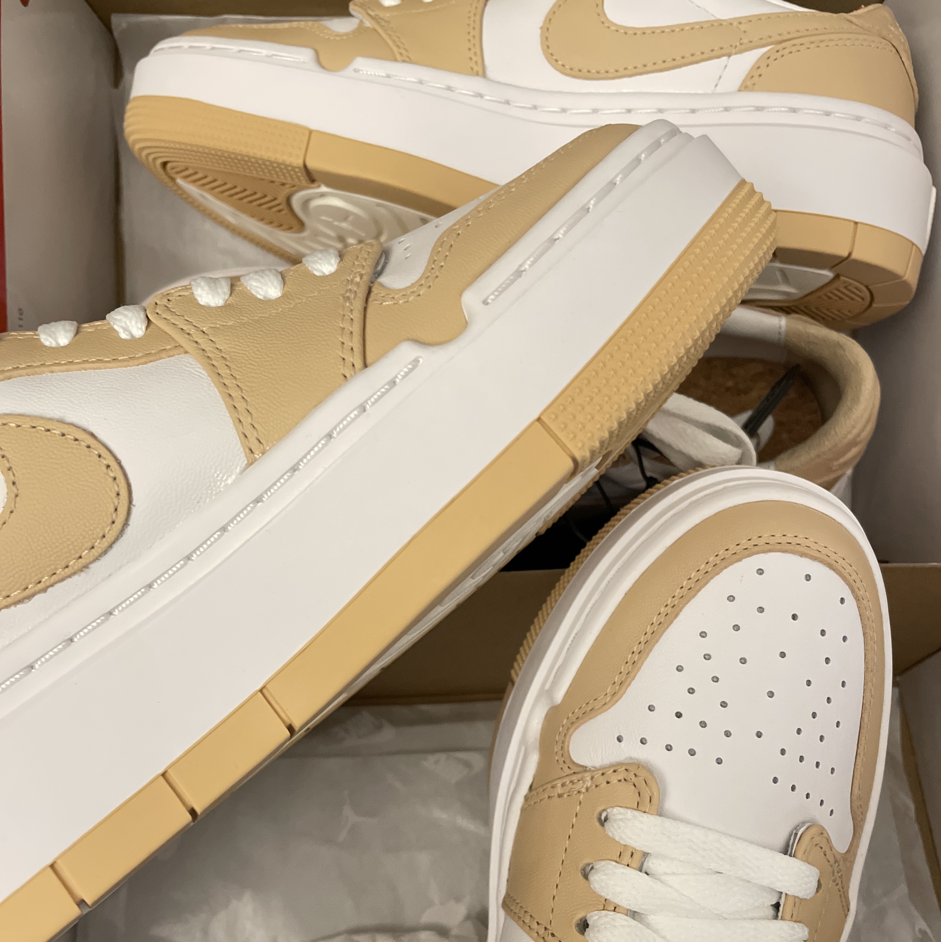 (W) Jordan 1 Elevate Low White Onyx 착용 스타일 - 3