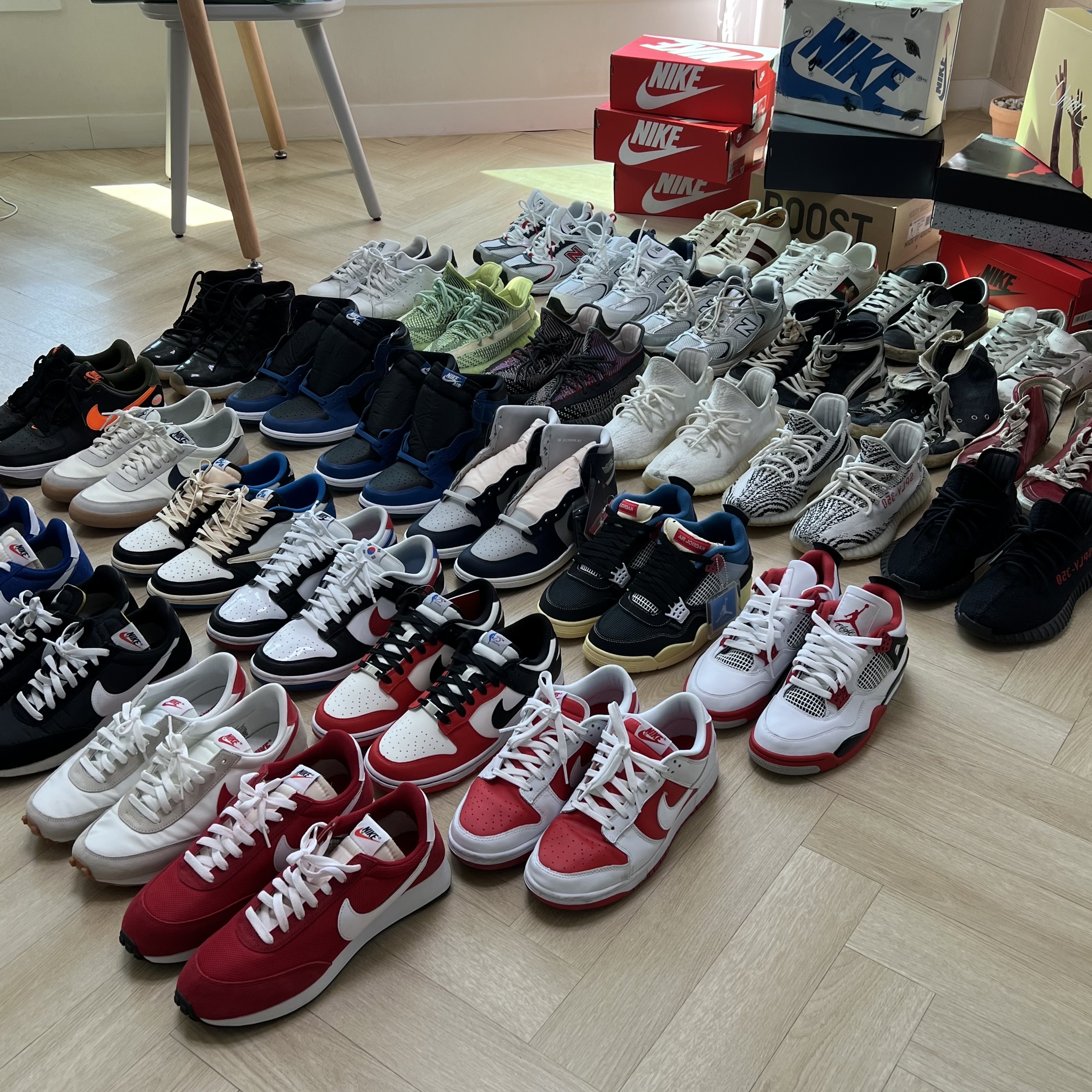 Jordan 4 Retro OG Fire Red 2020, Jordan 4 x Union Retro Off Noir 착용 스타일 - 5