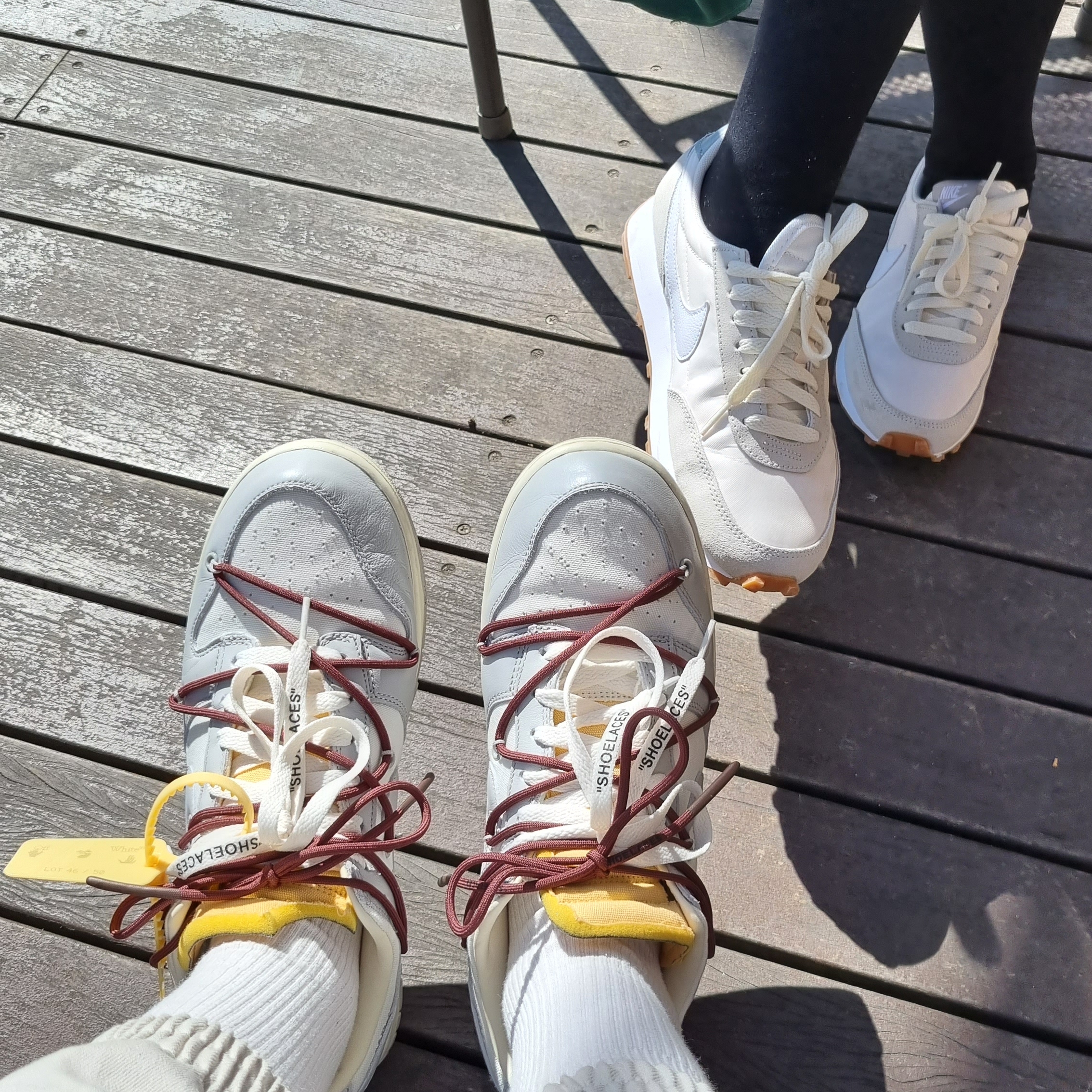 Nike x Off-White Dunk Low The 50 - Lot 46, (W) Nike Daybreak Summit White 착용 스타일 - 2
