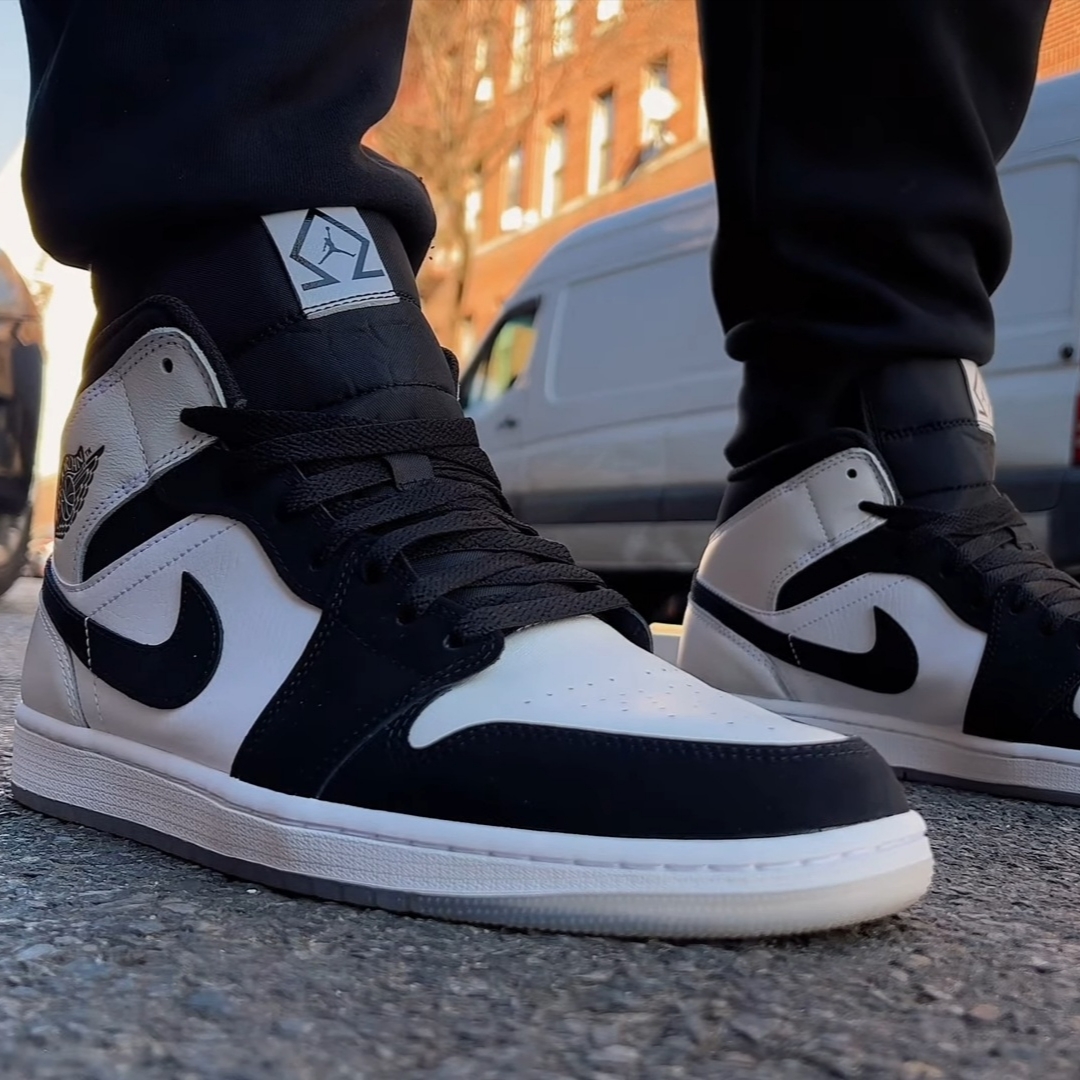Jordan 1 Mid SE Diamond, (GS) Jordan 1 Mid SE Diamond 착용 스타일 - 2