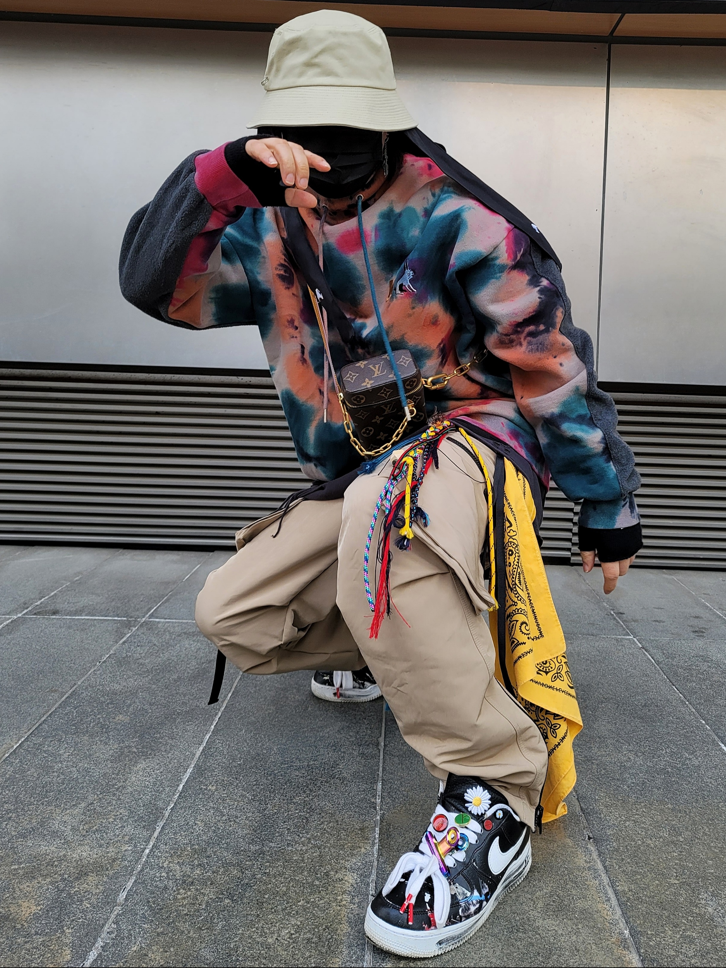 Nike x Peaceminusone Air Force 1 Low Para-Noise 착용 스타일 - 3