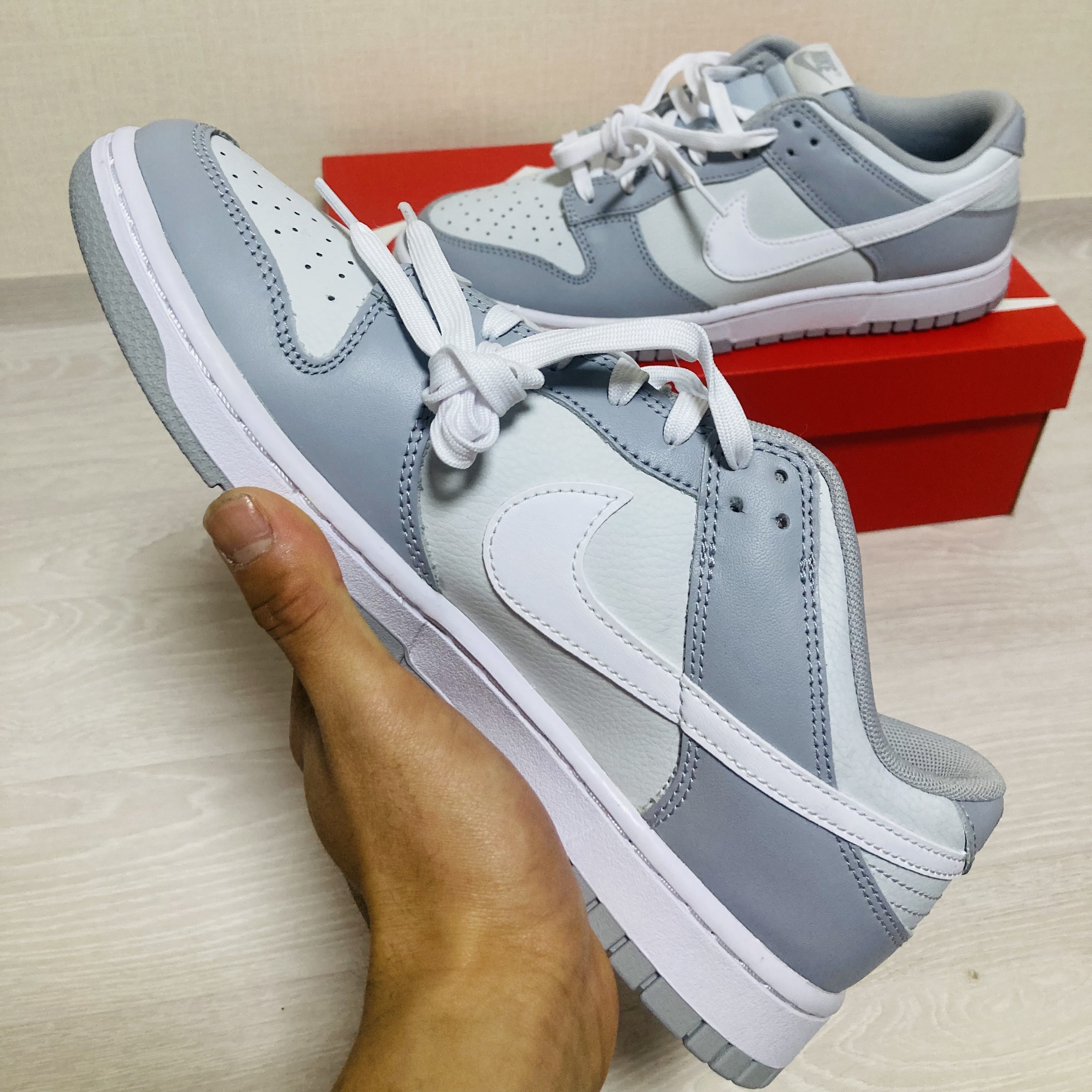 Nike Dunk Low Retro Wolf Grey 착용 스타일
