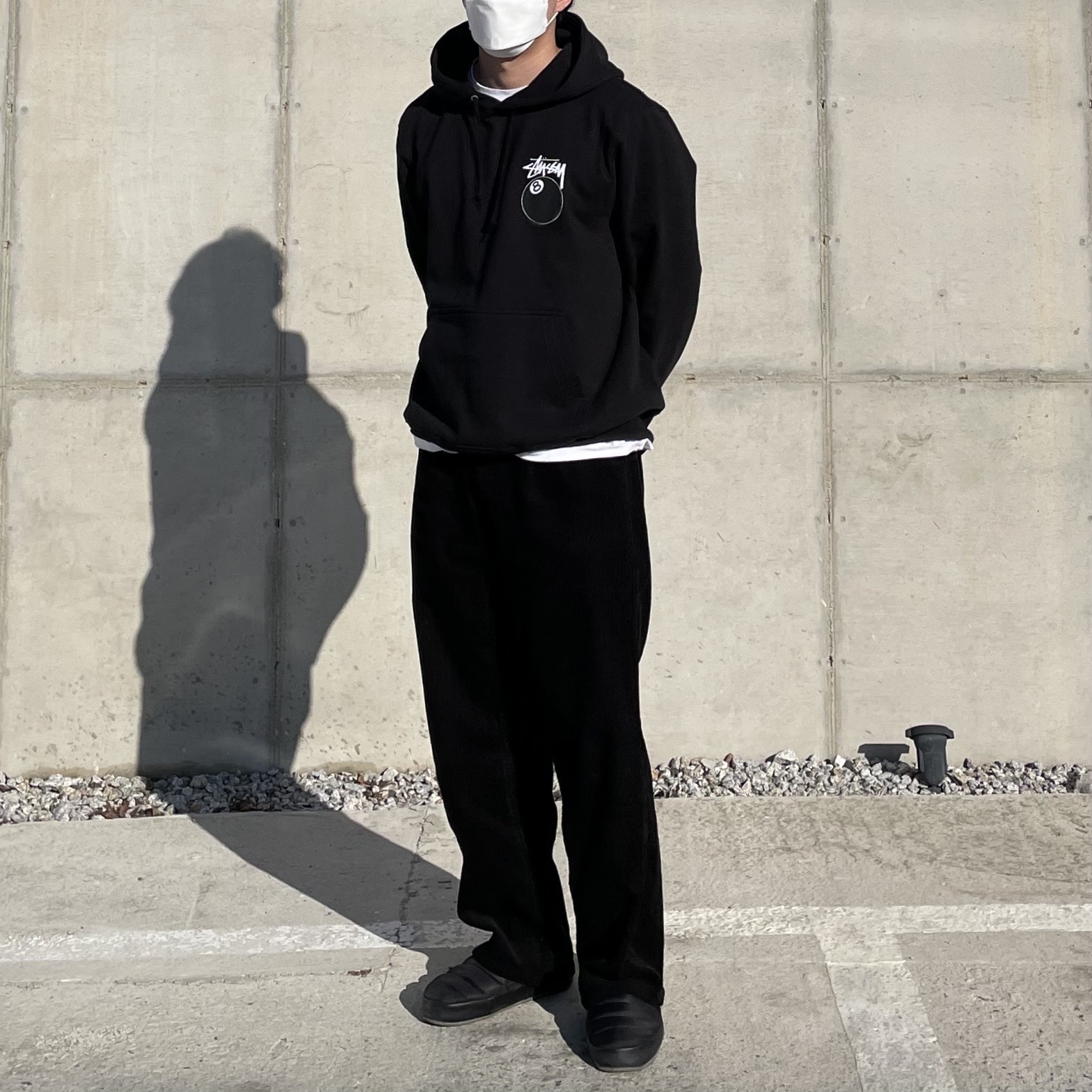 Stussy 8 Ball Hoodie Black - 21FW 착용 스타일