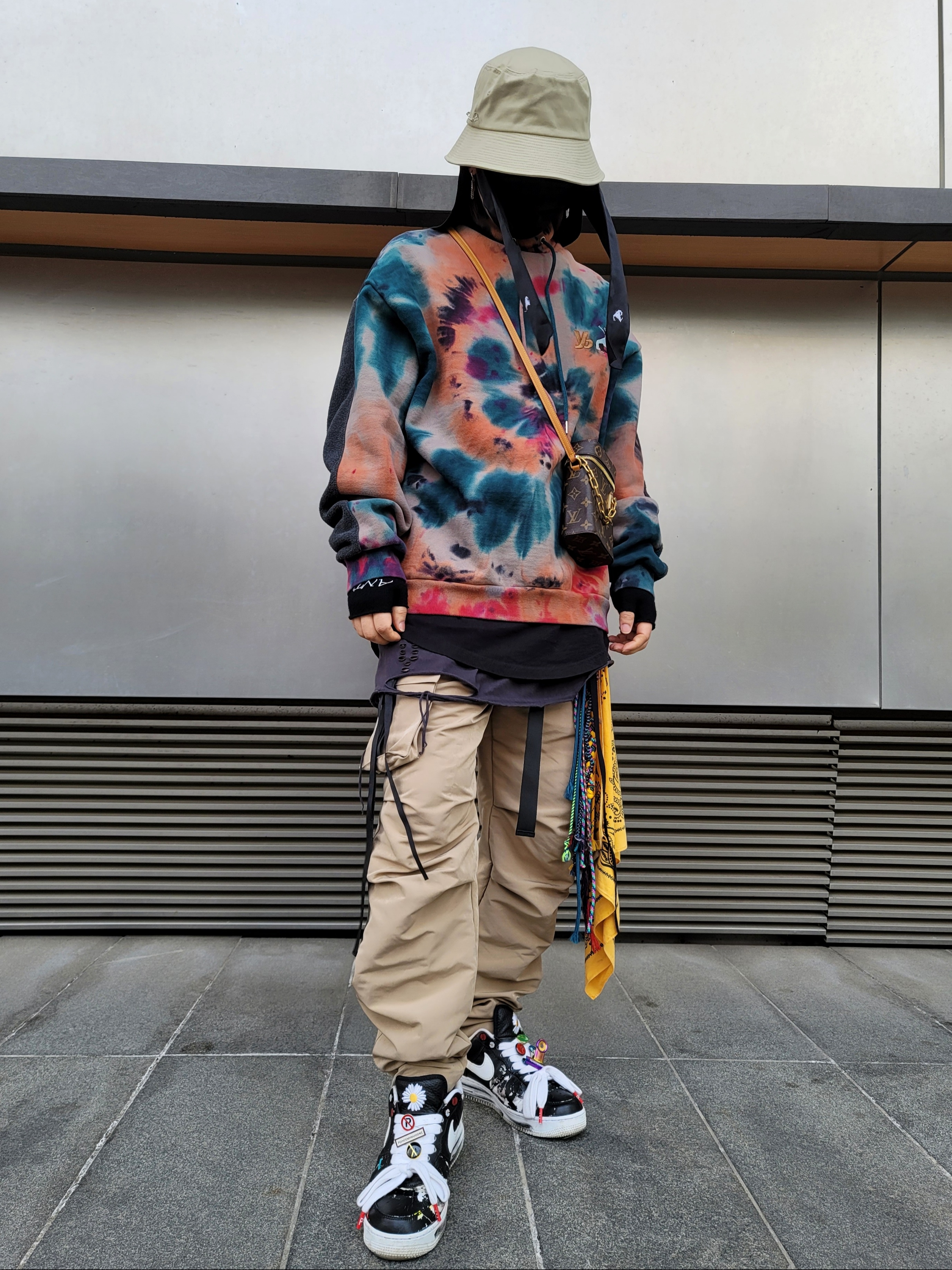 Nike x Peaceminusone Air Force 1 Low Para-Noise 착용 스타일 - 4