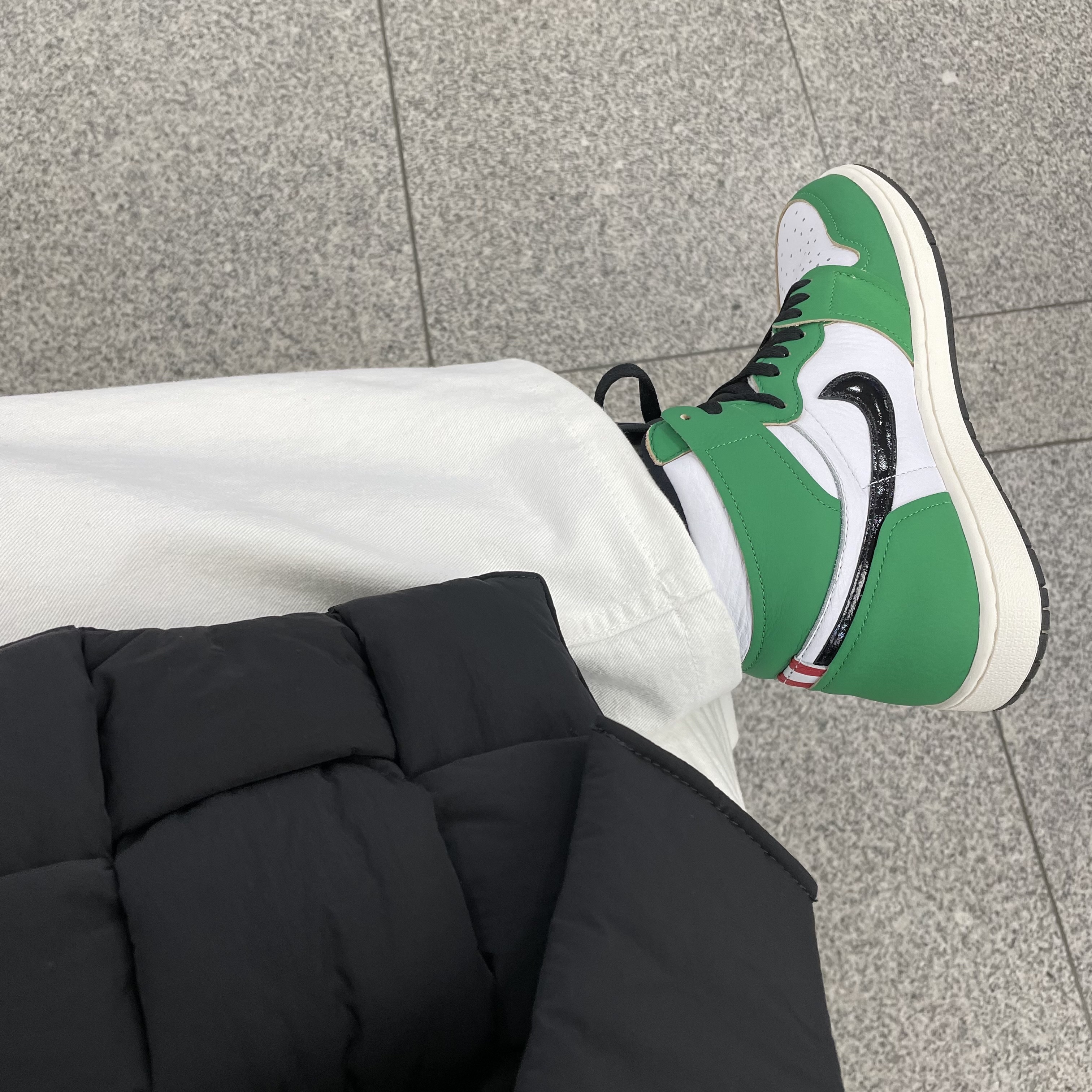 (W) Jordan 1 Retro High OG Lucky Green 착용 스타일