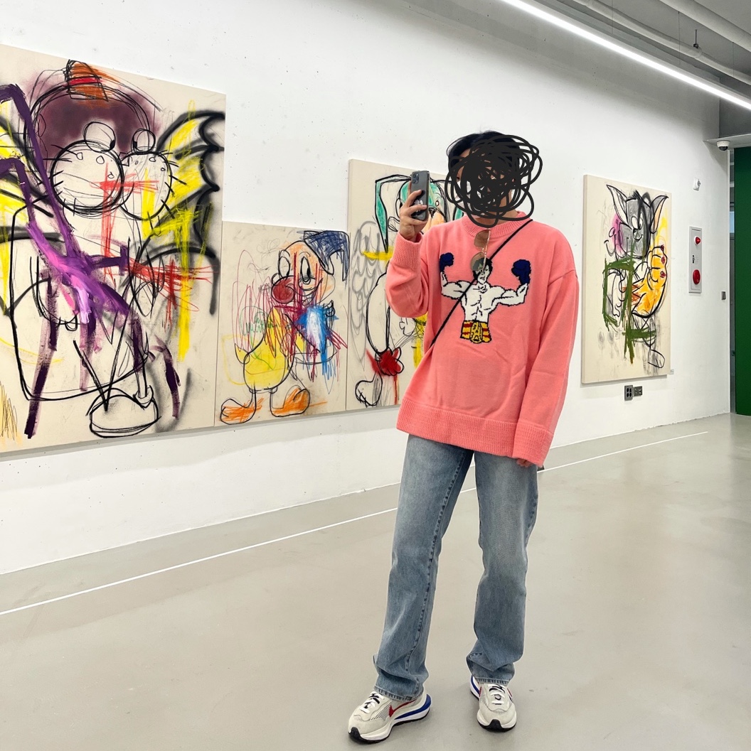 Nike x Sacai VaporWaffle Royal Fuchsia 착용 스타일