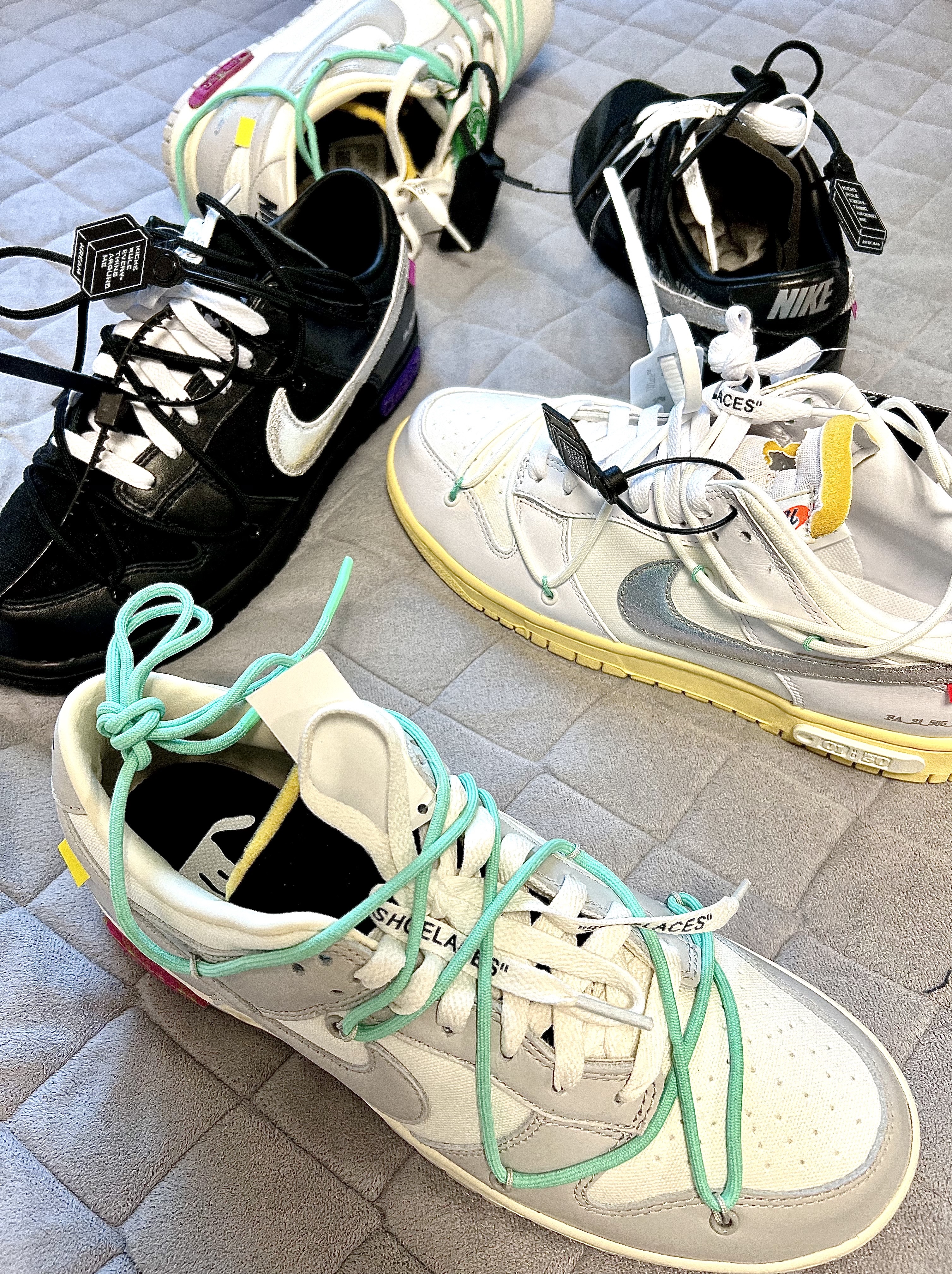 Nike x Off-White Dunk Low The 50 - Lot 4, Nike x Off-White Dunk Low The 50 - Lot 1 착용 스타일