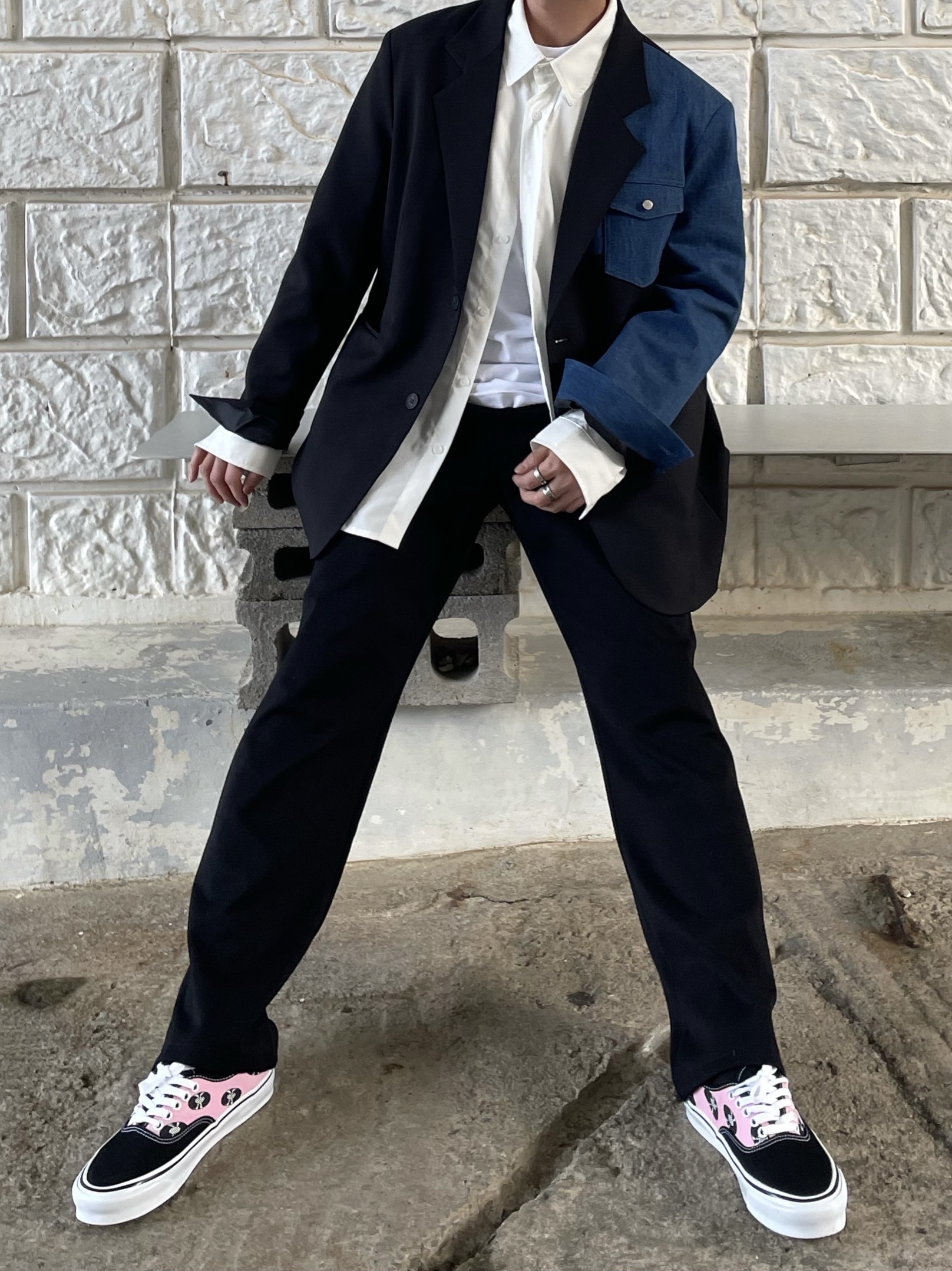 Vans Vault x Wacko Maria OG Authentic LX Pink 착용 스타일 - 4