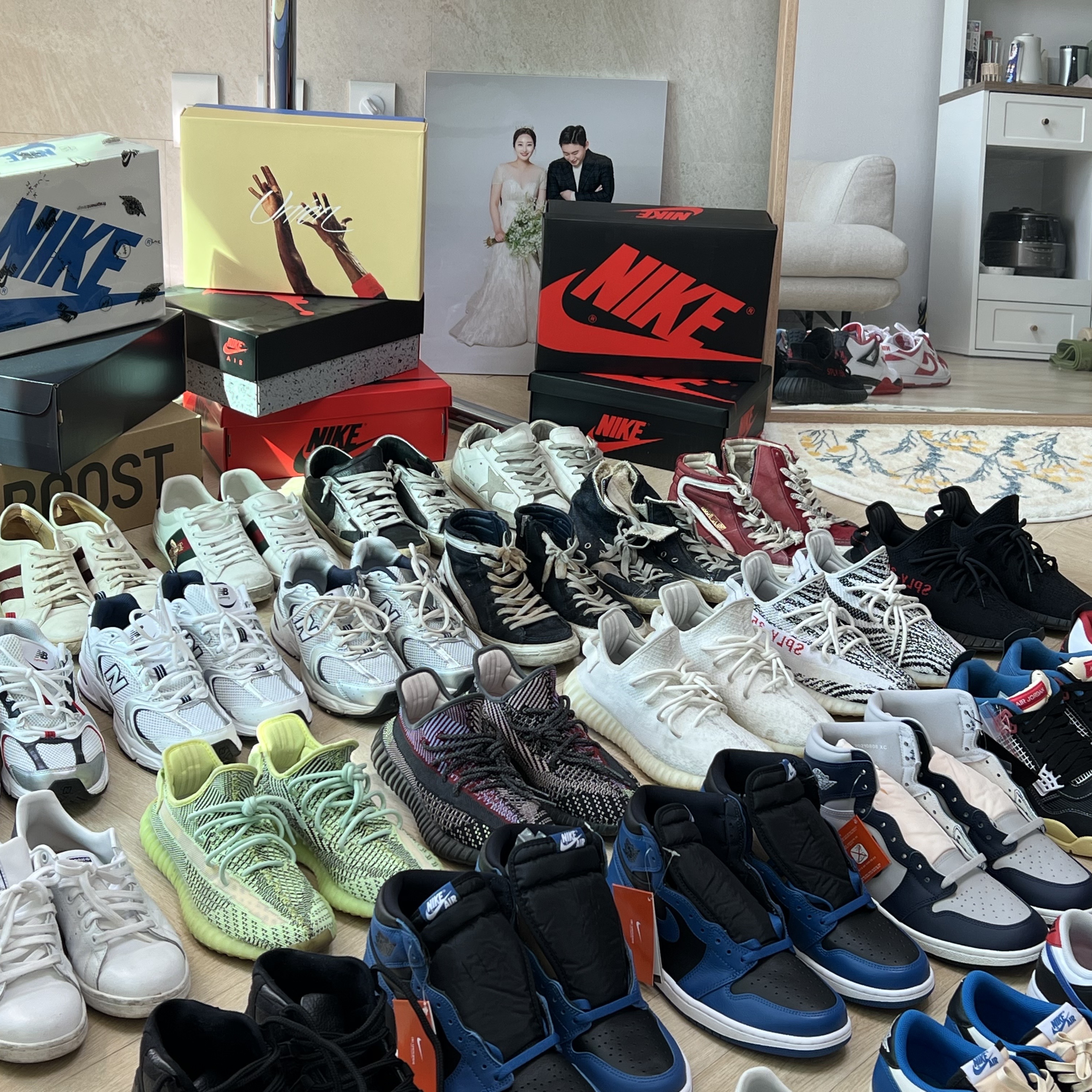 Jordan 4 Retro OG Fire Red 2020, Jordan 4 x Union Retro Off Noir 착용 스타일 - 3