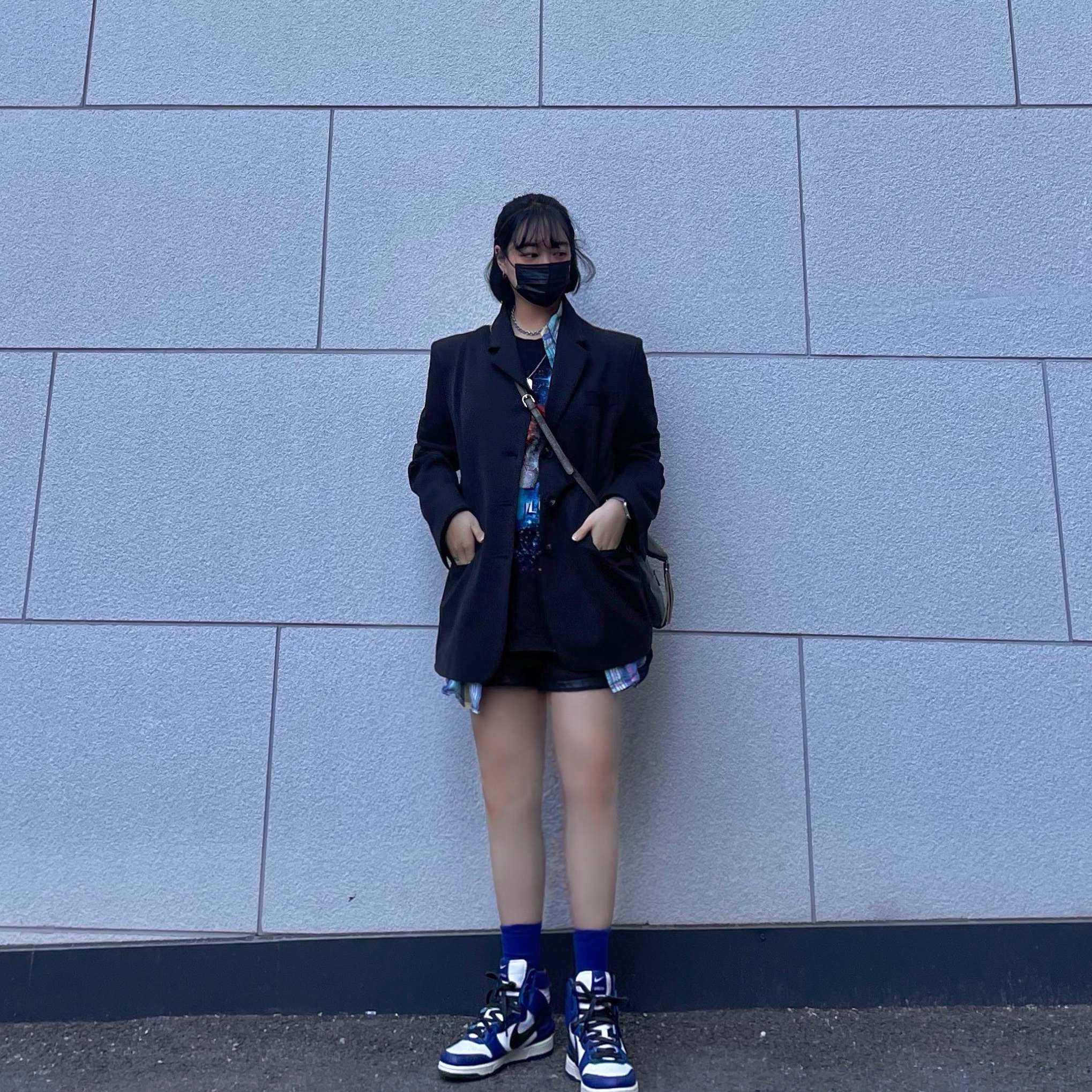 Nike x Ambush Dunk High Deep Royal Blue 착용 스타일