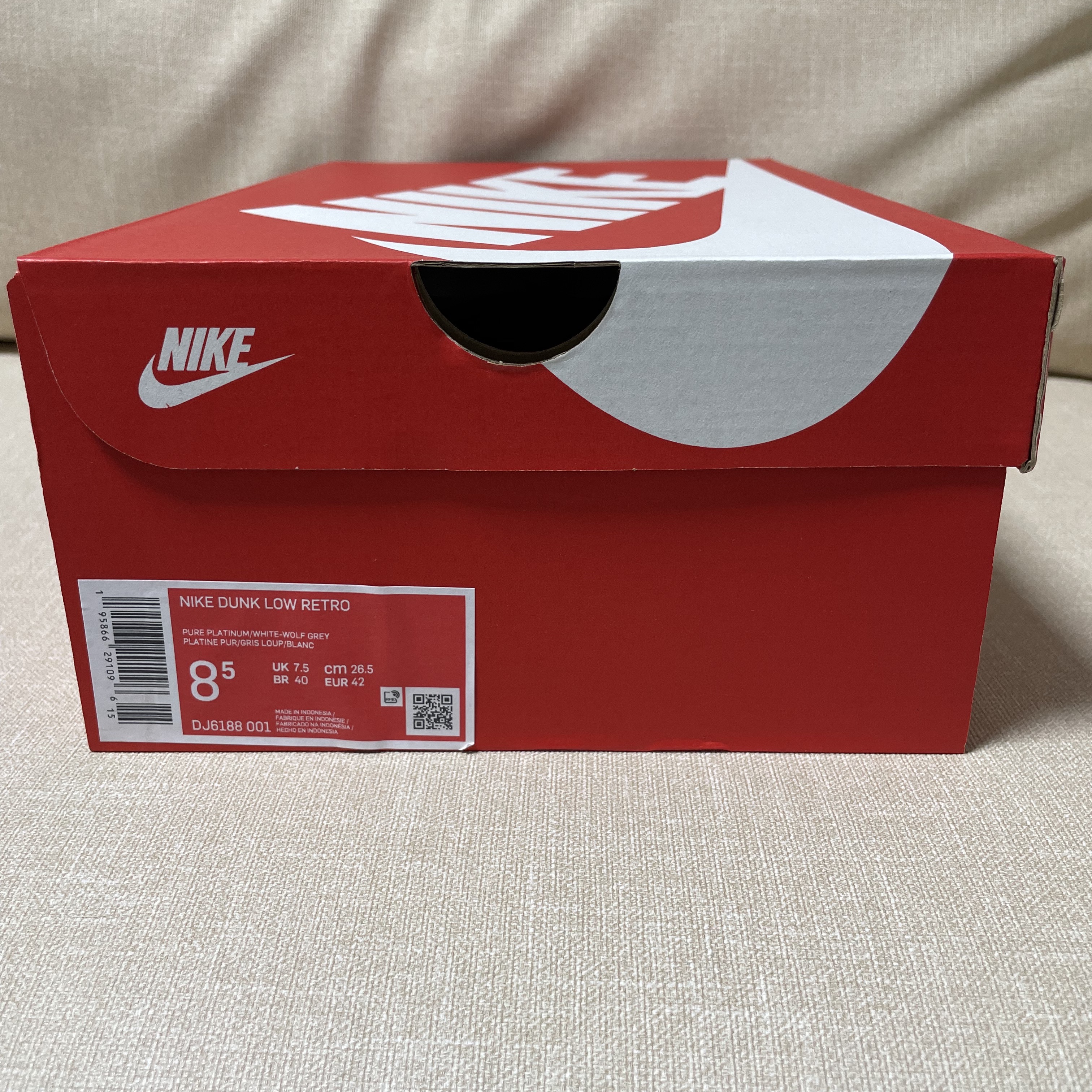 Nike Dunk Low Retro Wolf Grey 착용 스타일 - 1