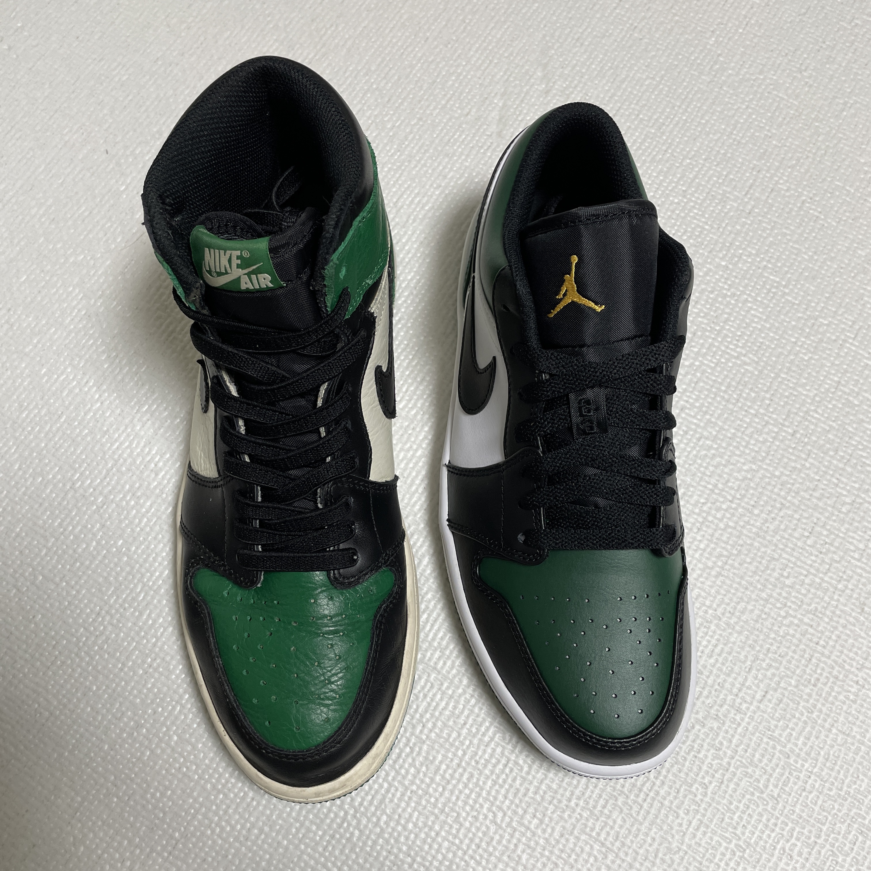 Jordan 1 Low Green Toe, Jordan 1 Retro High OG Pine Green 착용 스타일 - 3