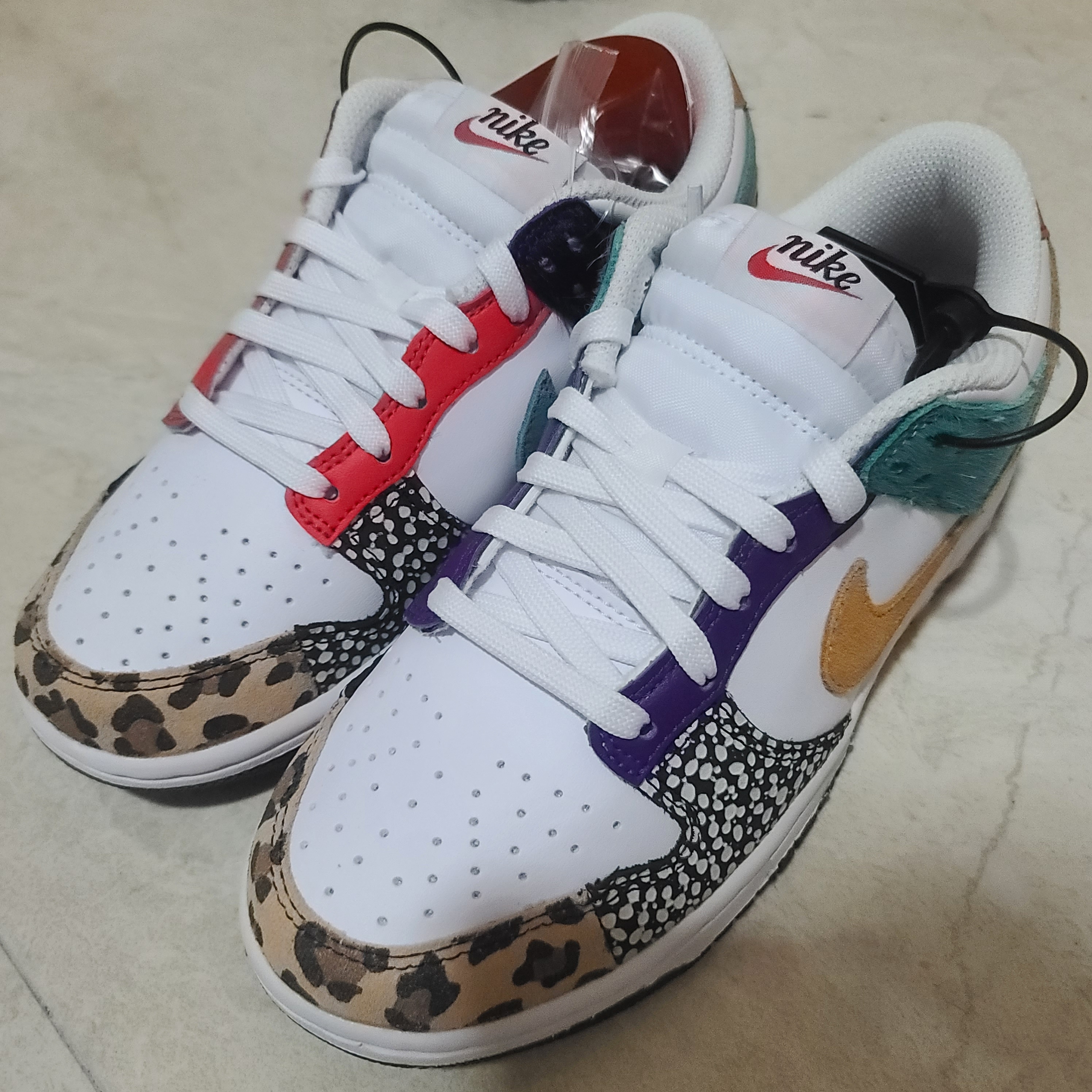 (W) Nike Dunk Low SE Patchwork 착용 스타일 - 1