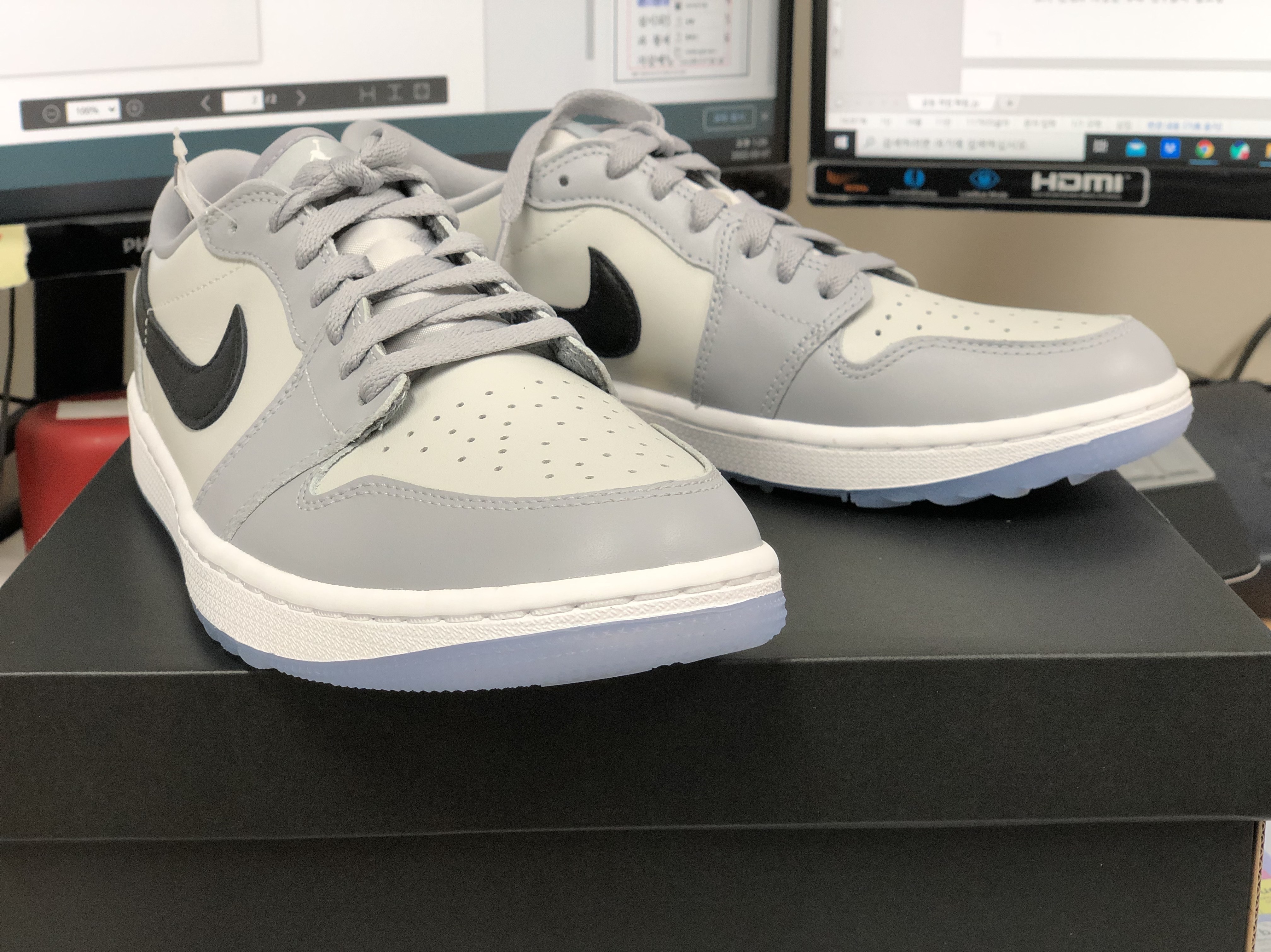 Jordan 1 Low Golf Wolf Grey 착용 스타일
