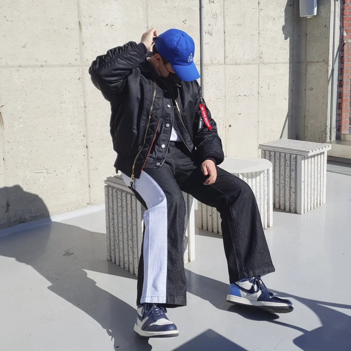 Jordan 1 Retro High Obsidian UNC 착용 스타일