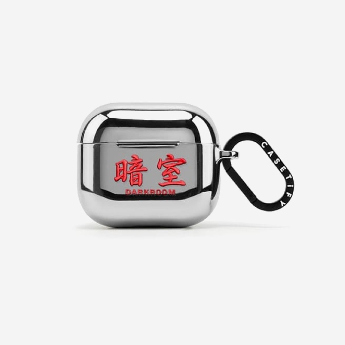 Casetify x Darkr8m Studio Red Stitch Logo AirPods 3rd Gen Case Silver 상세 이미지 1