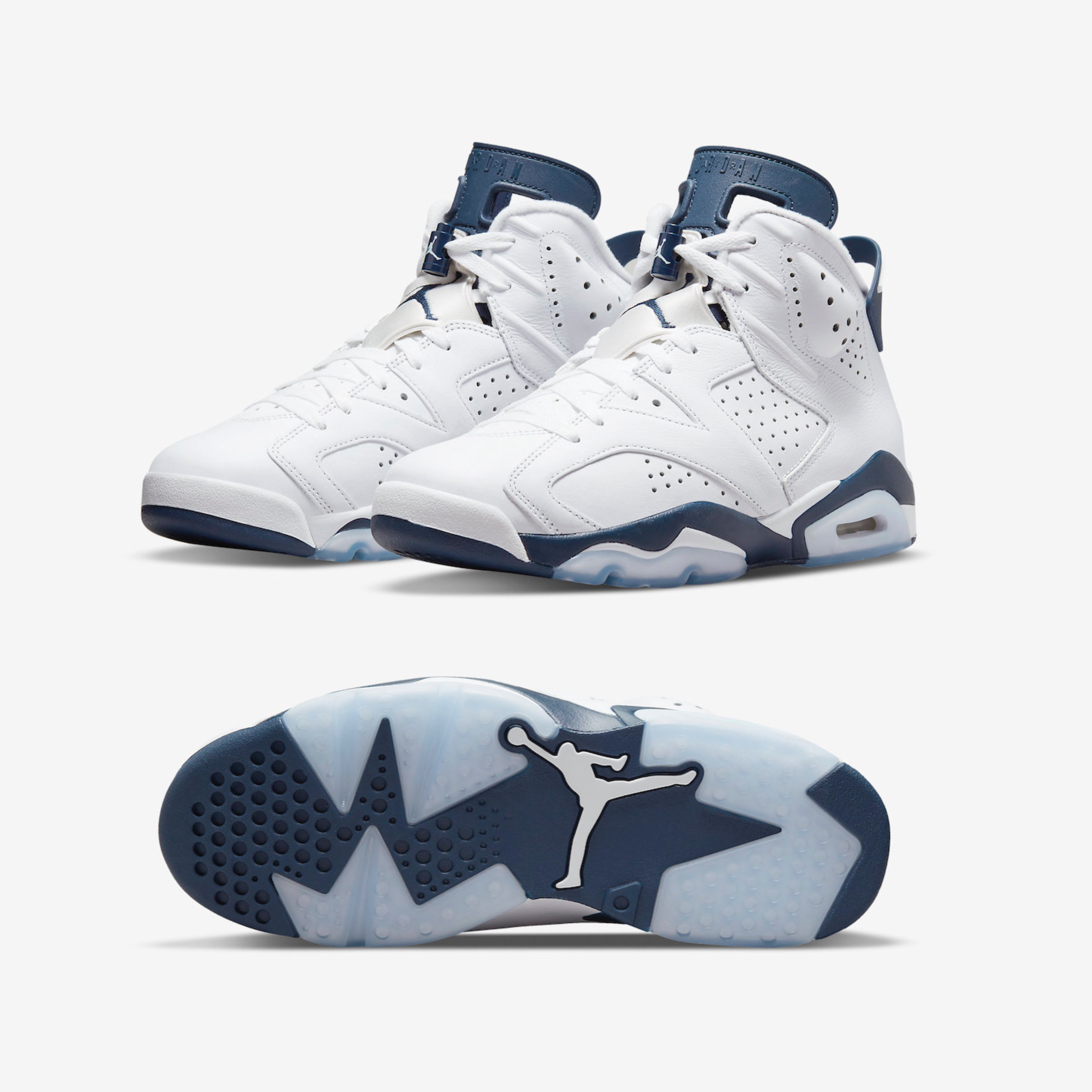 Jordan 6 Retro Midnight Navy, (GS) Jordan 6 Retro Midnight Navy 착용 스타일 - 2