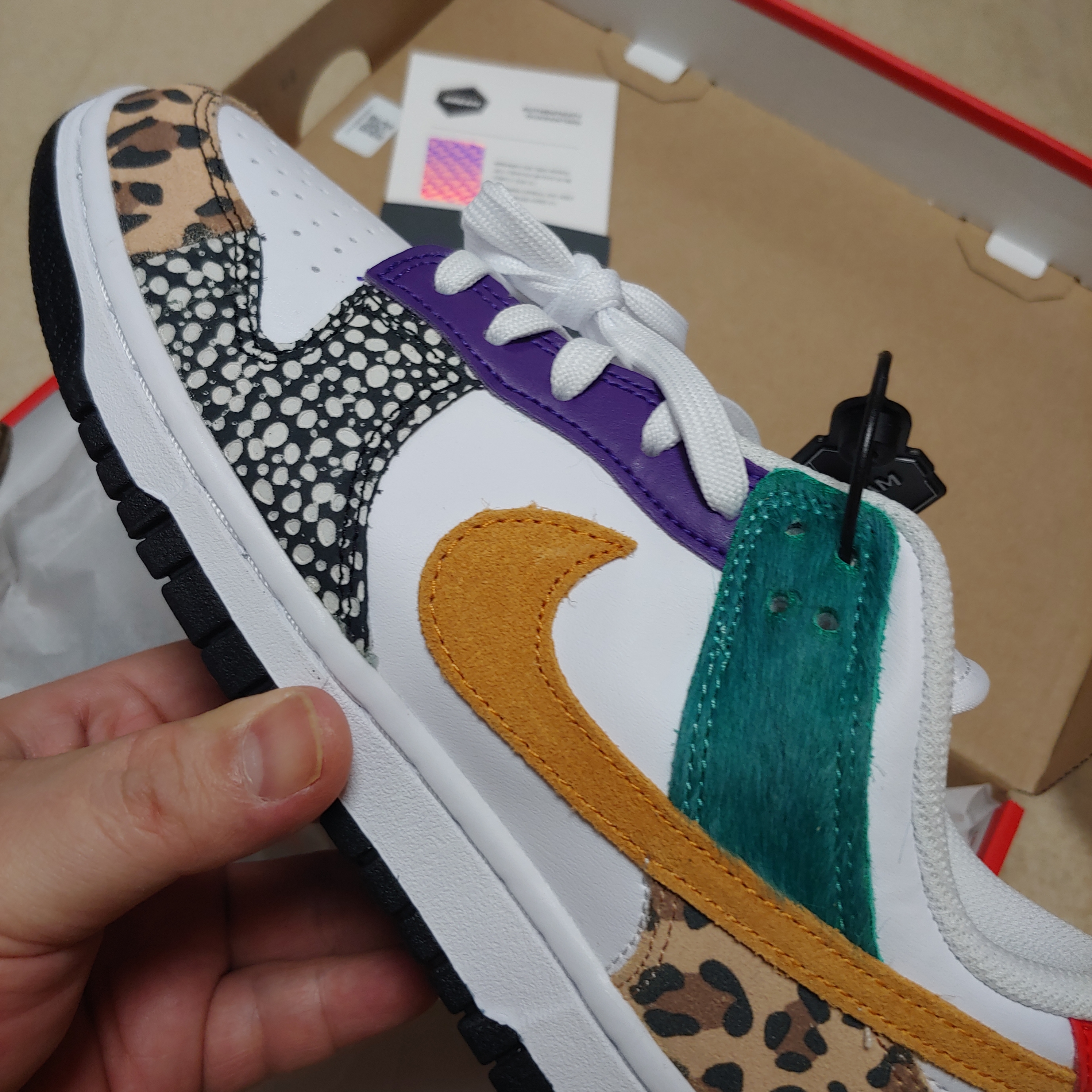 (W) Nike Dunk Low SE Patchwork 착용 스타일 - 2
