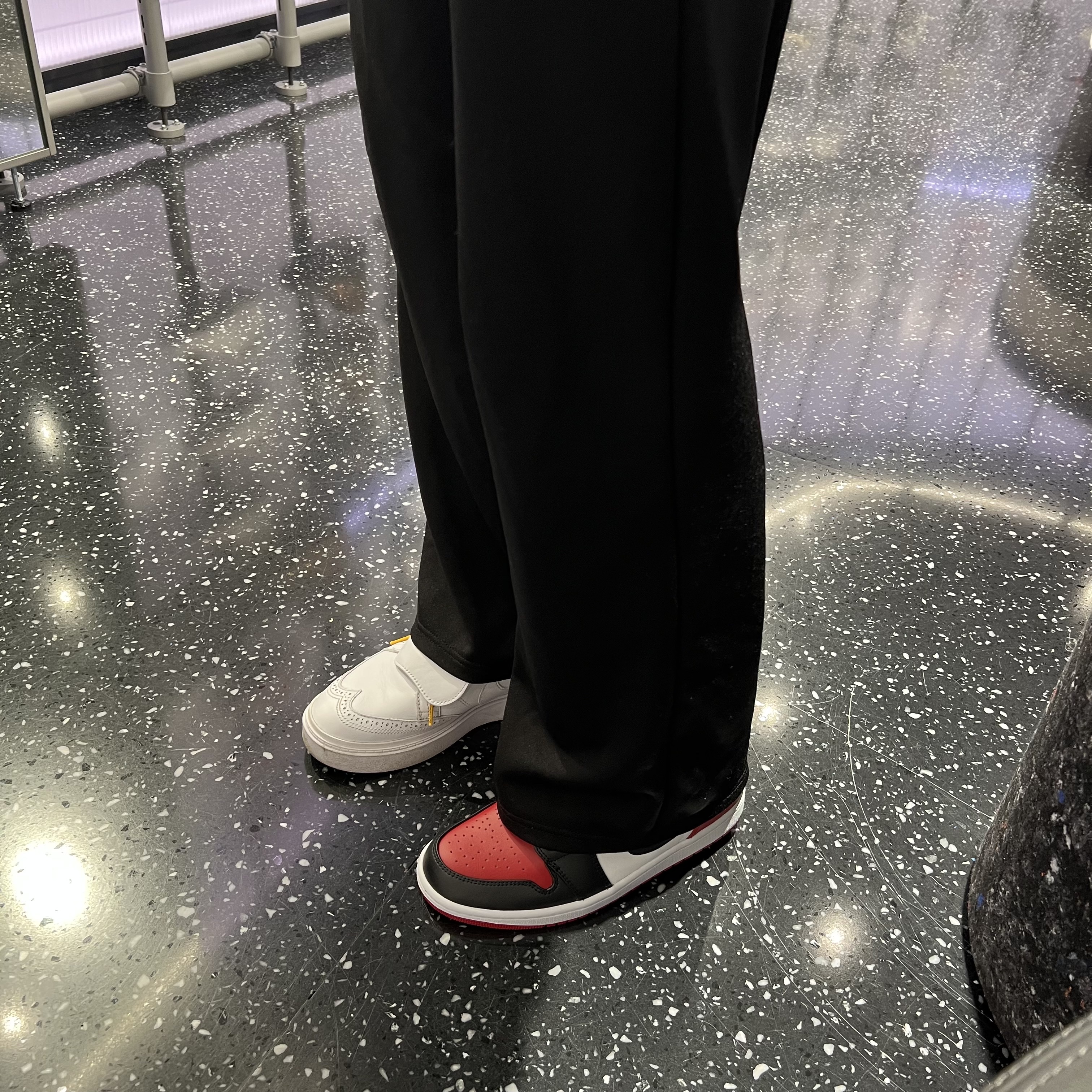 Jordan 1 Low Bred Toe, Nike x Peaceminusone Kwondo1 White 착용 스타일 - 2