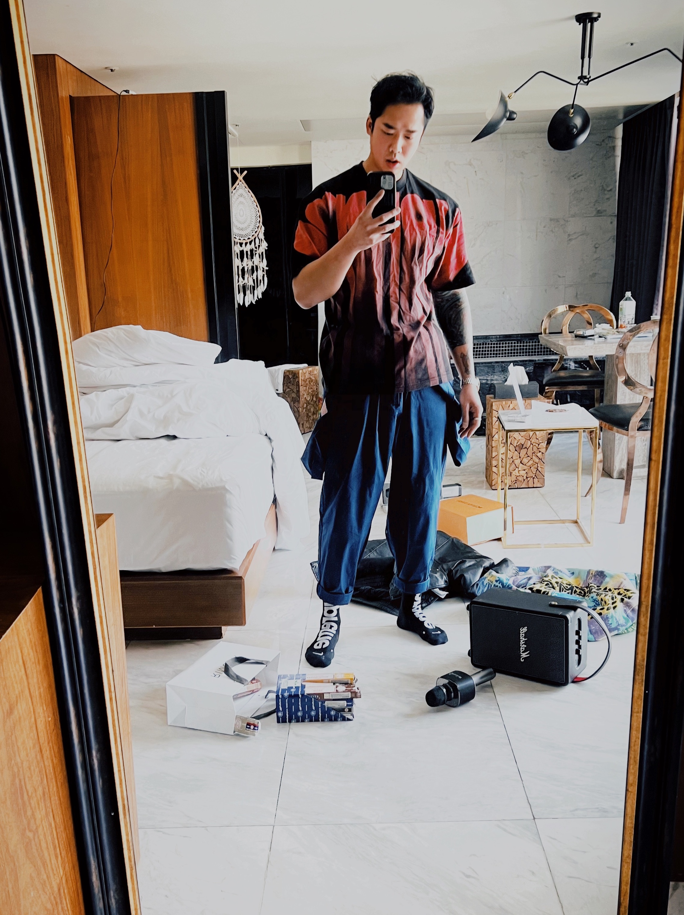 Supreme Bleed Logo S/S Top Black - 20FW, Nike x Parra SB Team USA Coveralls Brave Blue - US/EU 착용 스타일 - 1