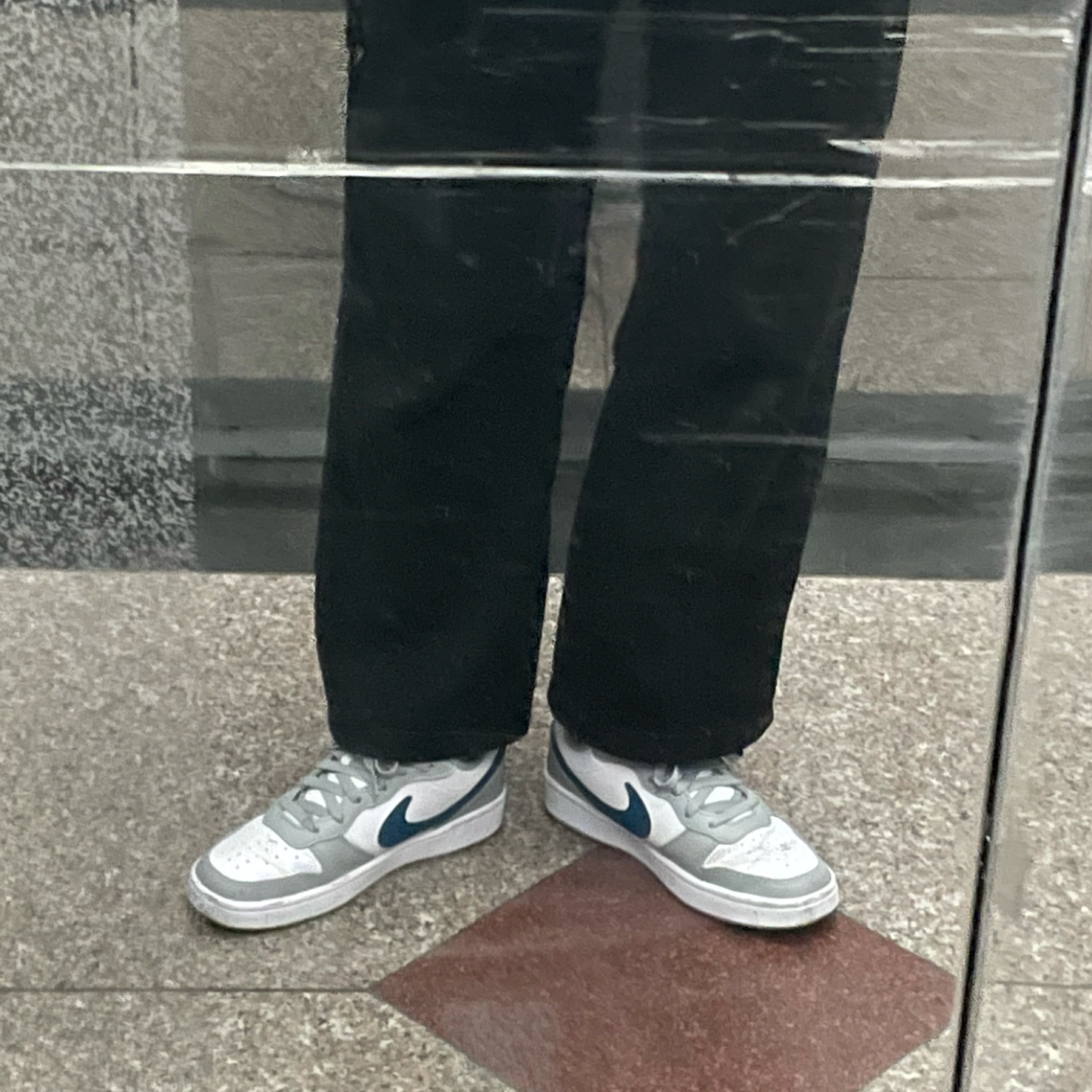 (GS) Nike Court Borough Low 2 Light Smoke Grey 착용 스타일
