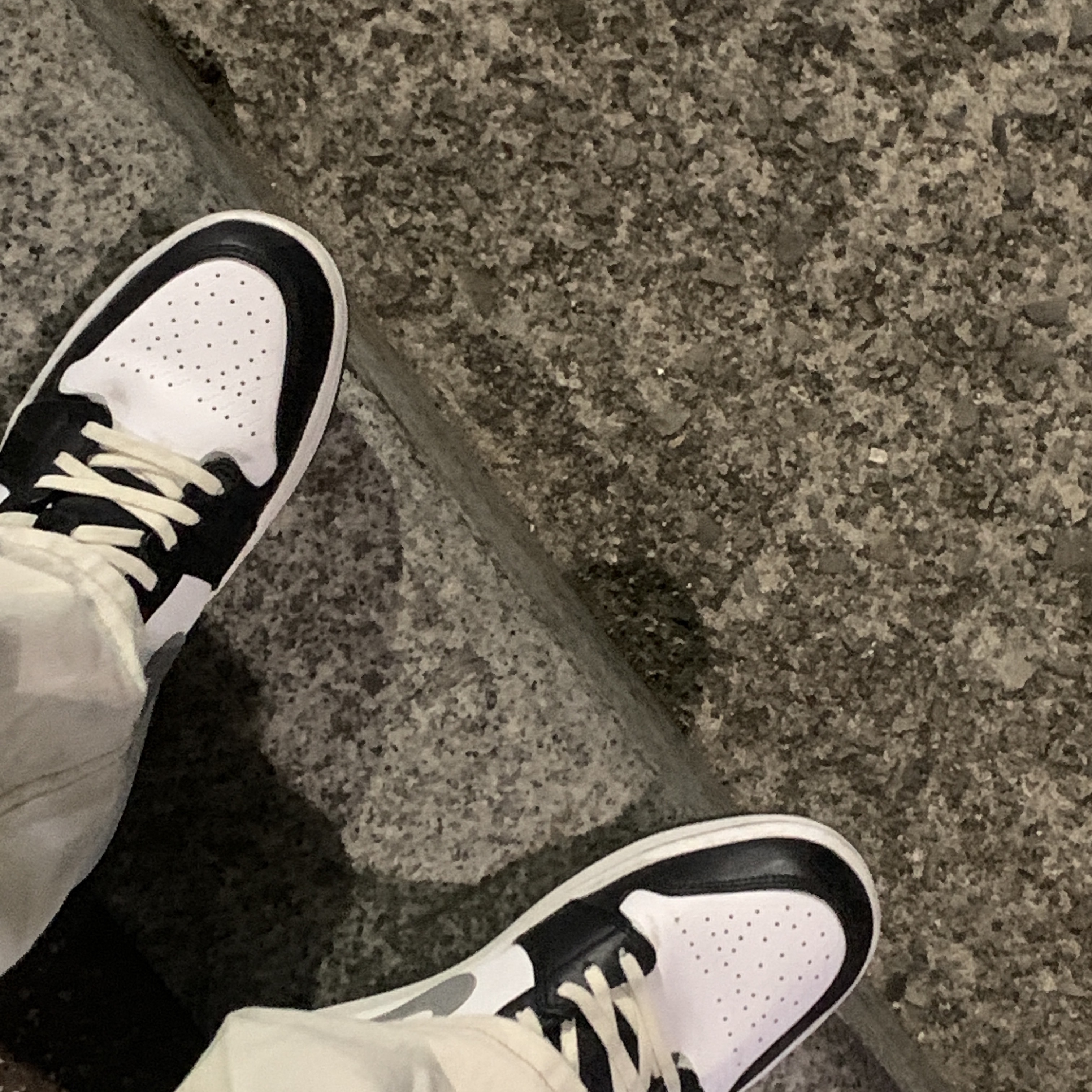 Jordan 1 Low Black Particle Grey 착용 스타일