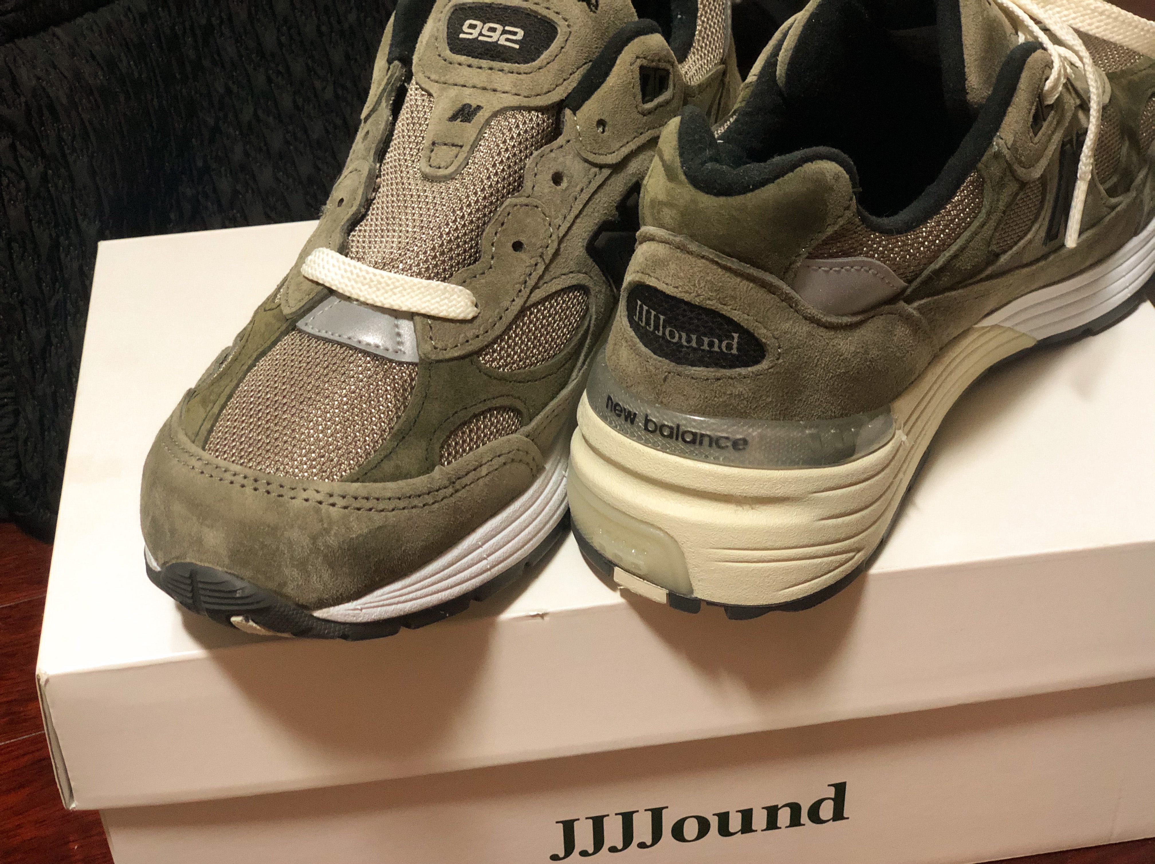 New Balance x JJJJound 992 Made in USA Grey 착용 스타일