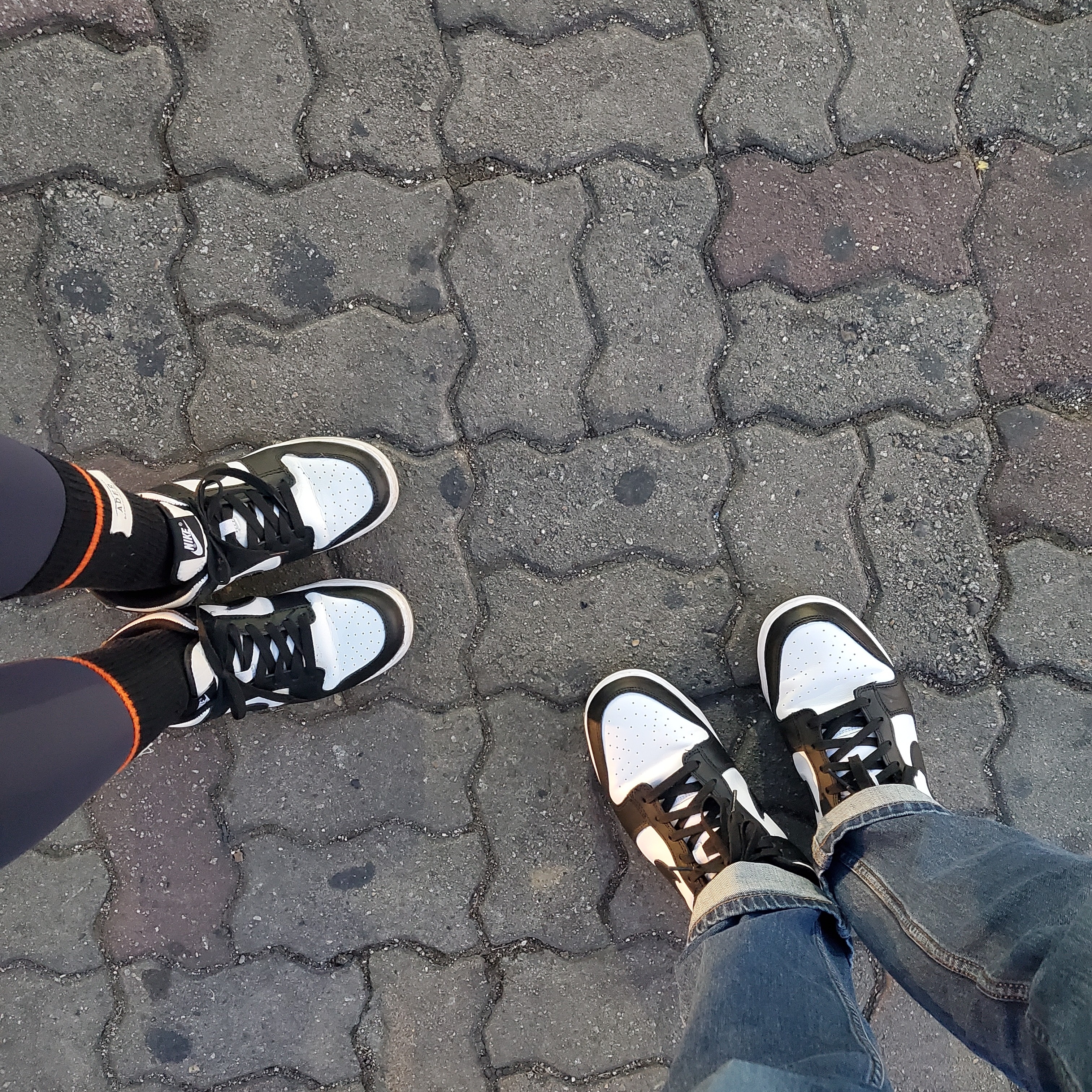 Nike Dunk Low Retro Black, (W) Nike Dunk Low Black 착용 스타일