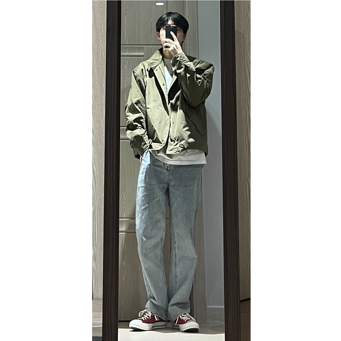 Converse Chuck 70 Ox Enamel Red 착용 스타일