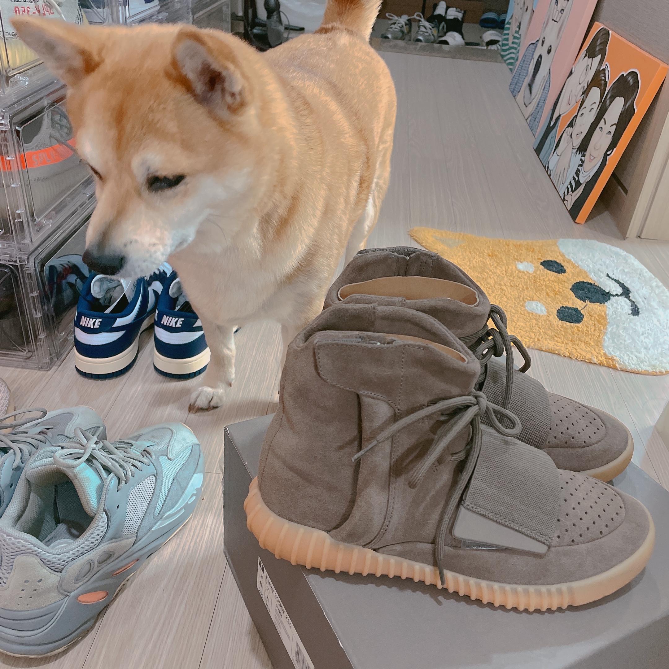 Adidas Yeezy Boost 750 Light Brown Gum (Chocolate) 착용 스타일 - 2